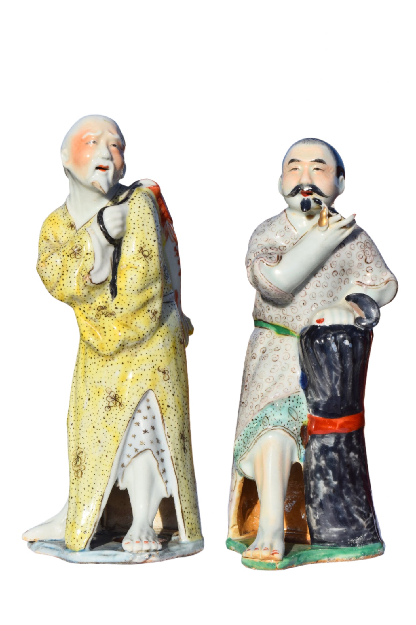 Pair of Chinese Scholar Porcelain Figurines