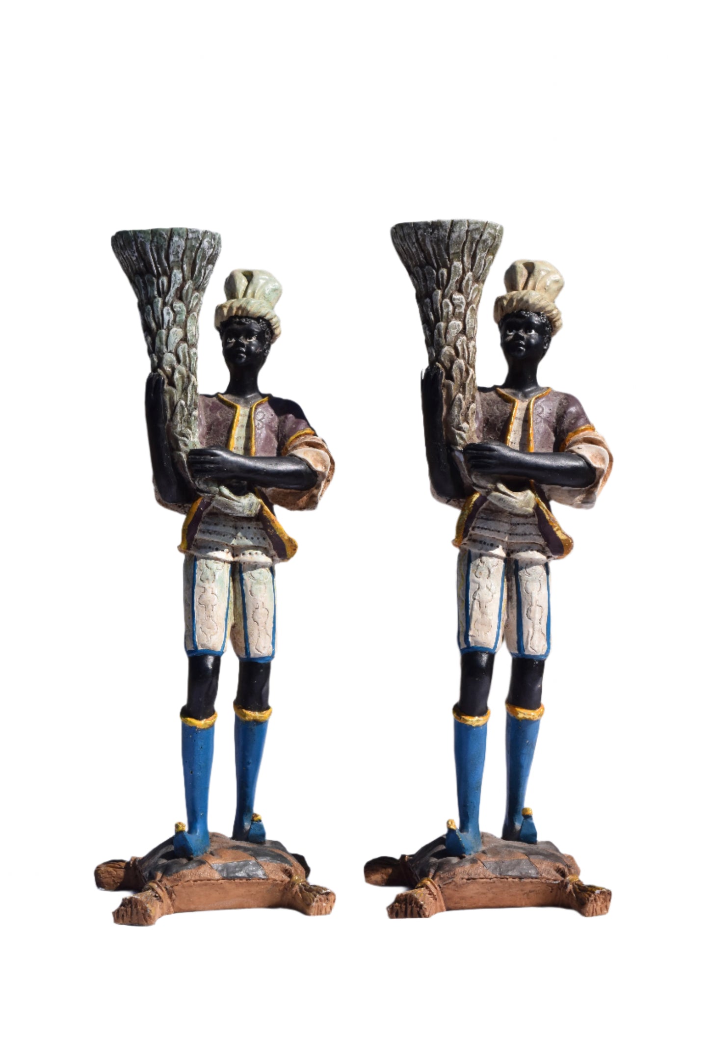 Venetian Blackamoor Figural Candlesticks
