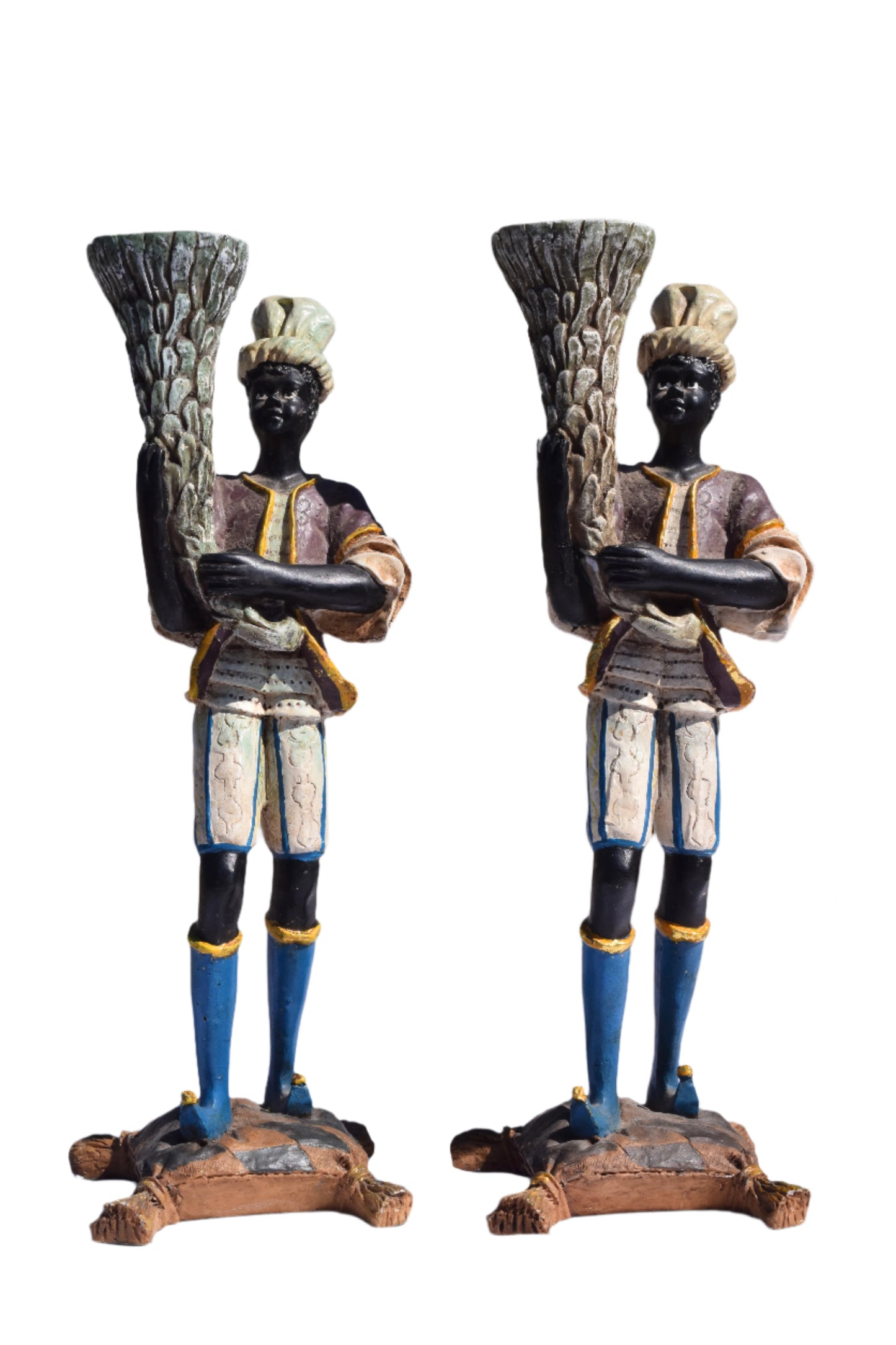 Venetian Blackamoor Figural Candlesticks