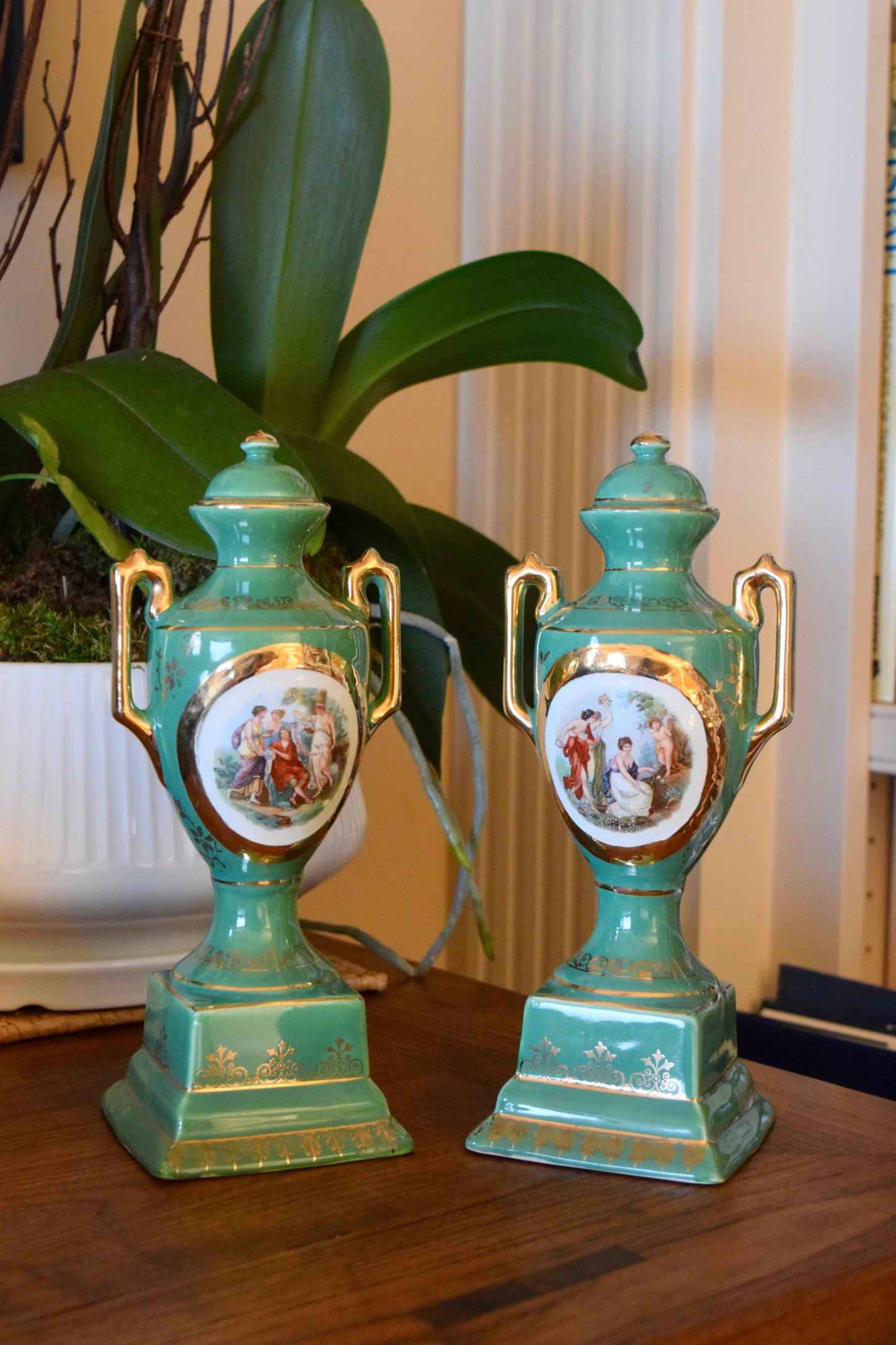 Empire Ware English Urn Vases