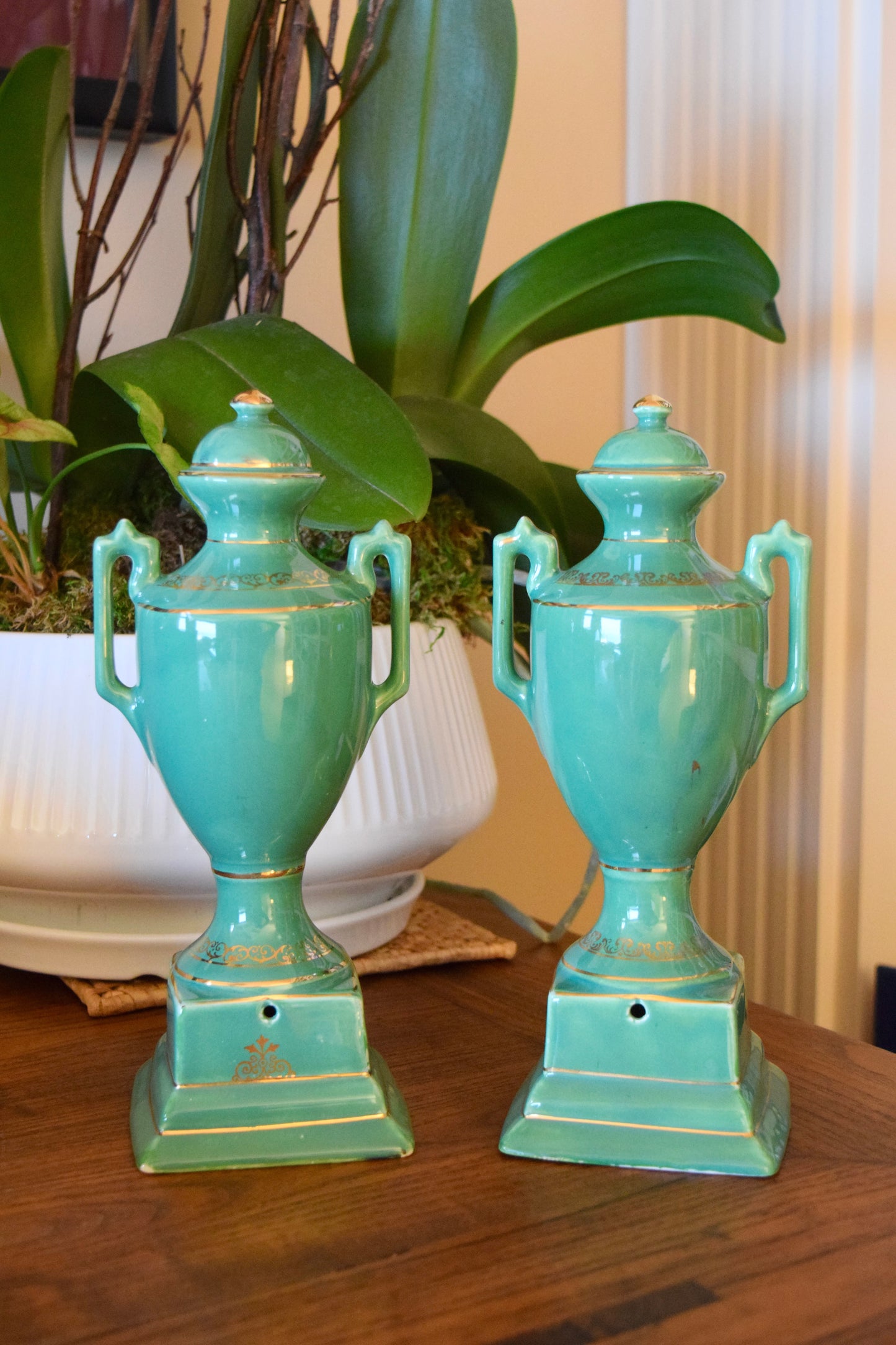 Empire Ware English Urn Vases