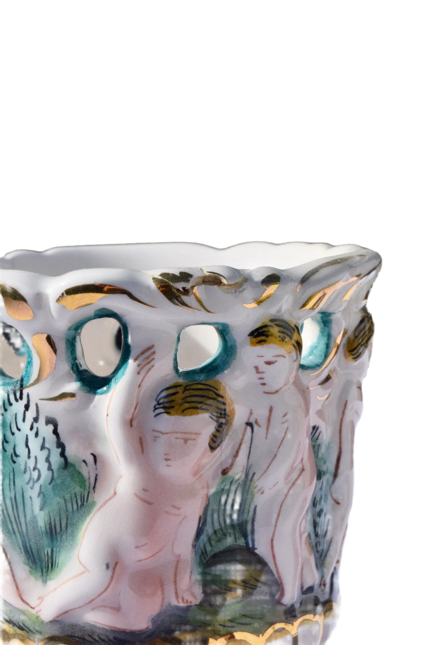 Capodimonte Figural Porcelain Vase