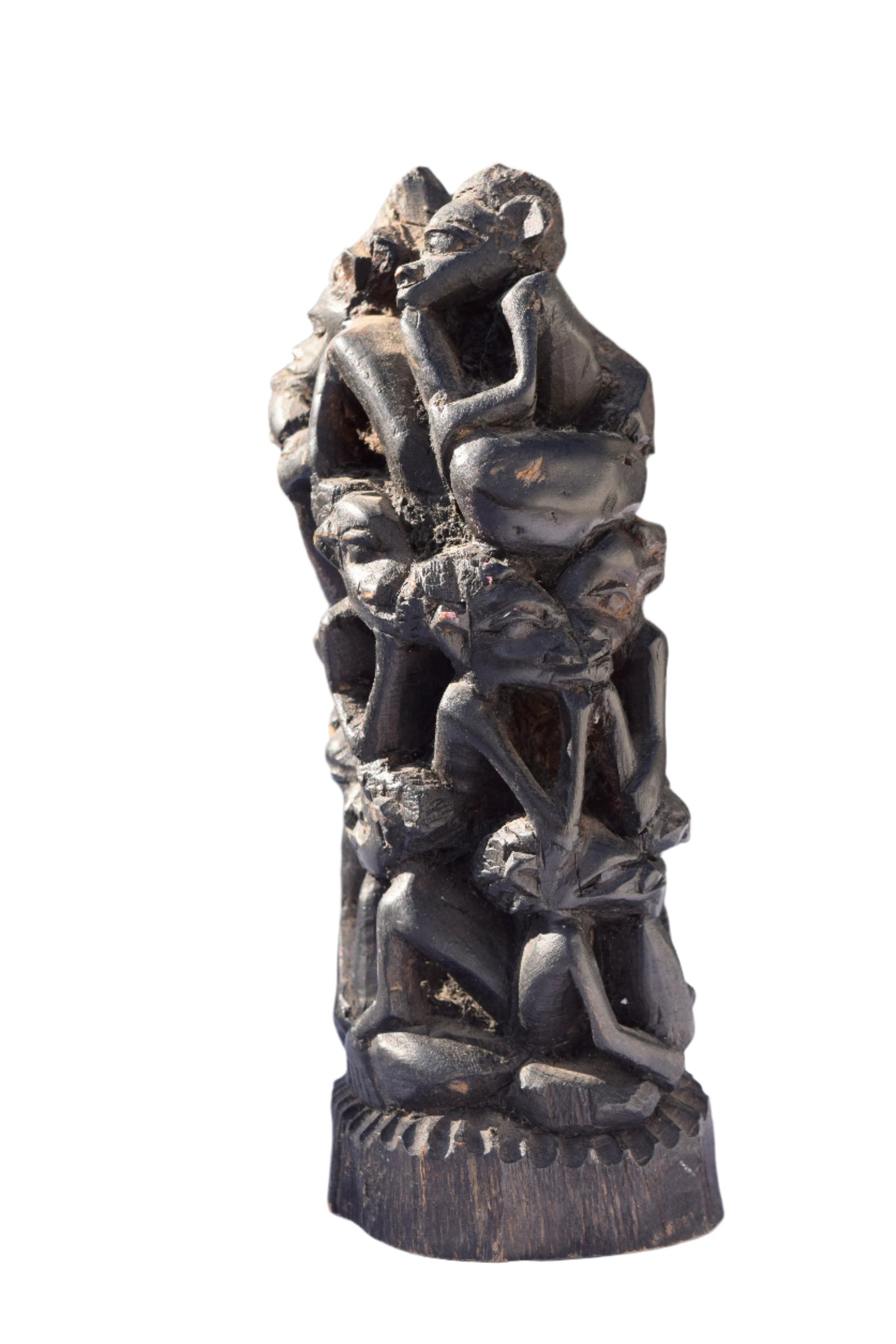 African Tribal Stacked Figure Carving