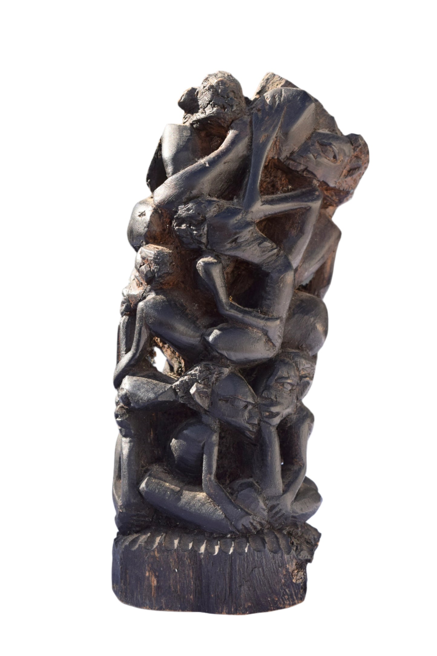 African Tribal Stacked Figure Carving