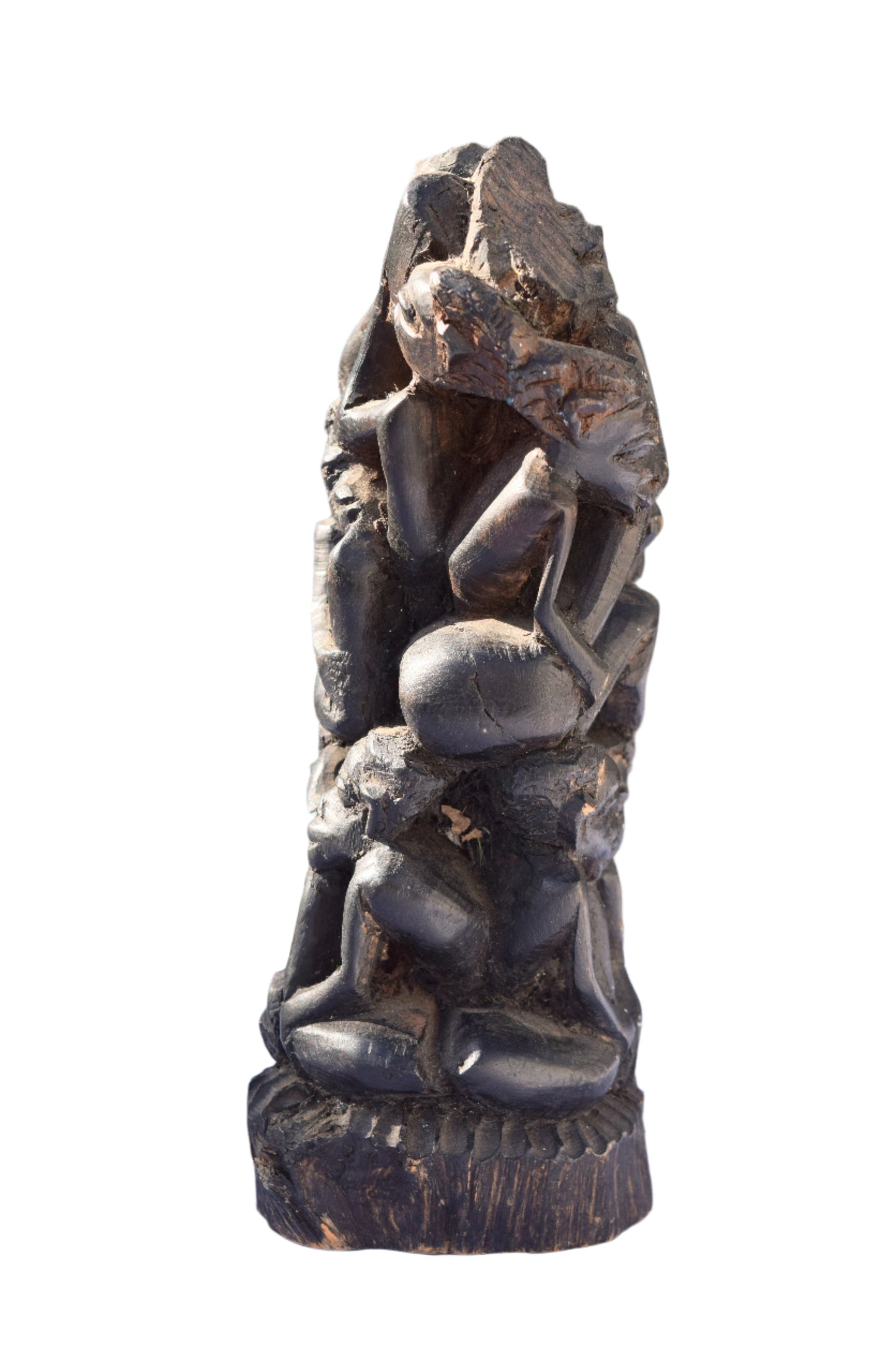 African Tribal Stacked Figure Carving
