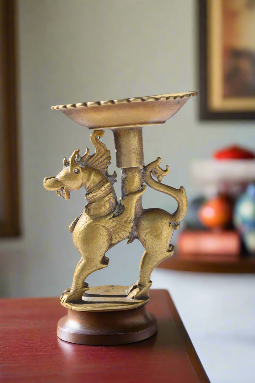 Bronze Qilin Ceremonial Candlestick