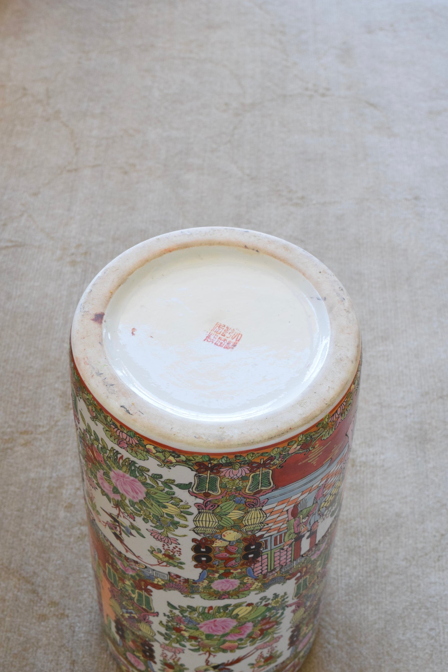 Chinese Famille Rose Porcelain Umbrella Stand