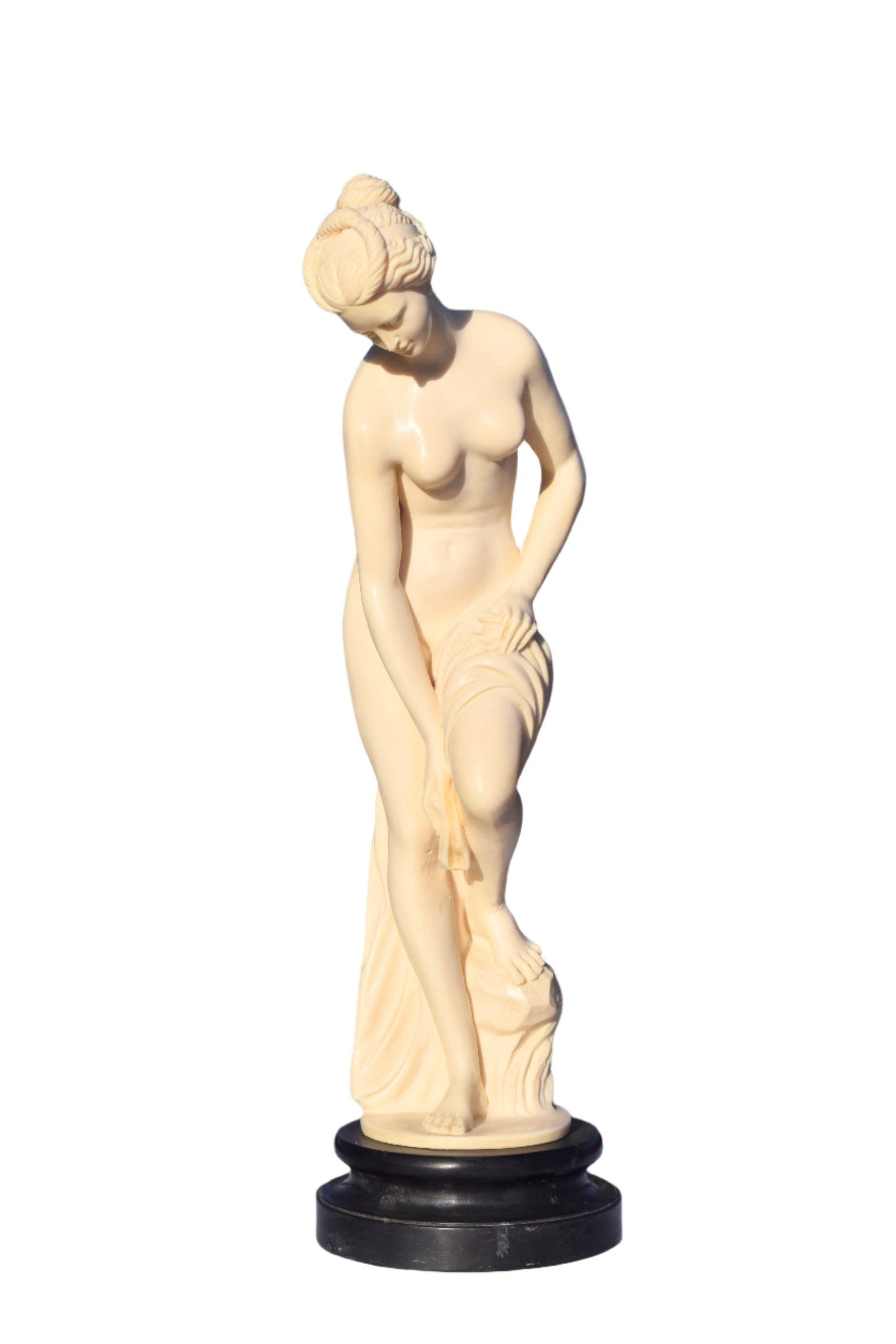 A. Santini "The Bather" Alabaster Sculpture
