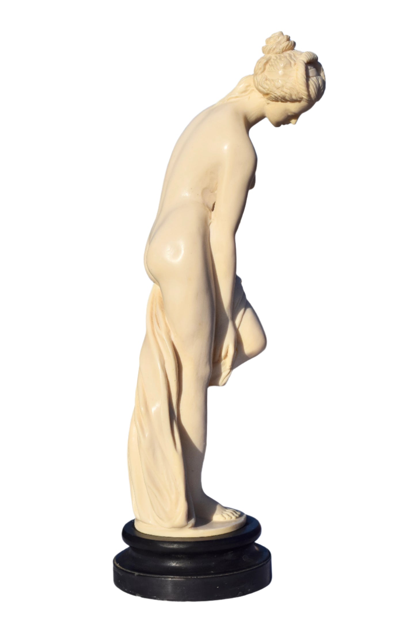 A. Santini "The Bather" Alabaster Sculpture
