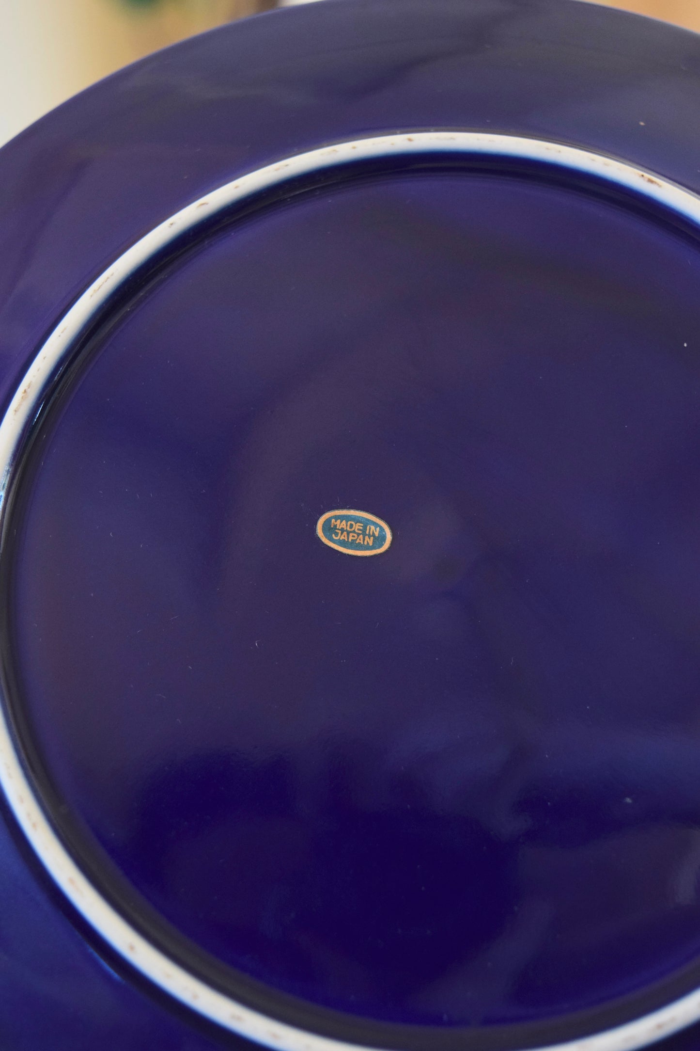 Japanese Cobalt Blue Peacock Decorative Plate