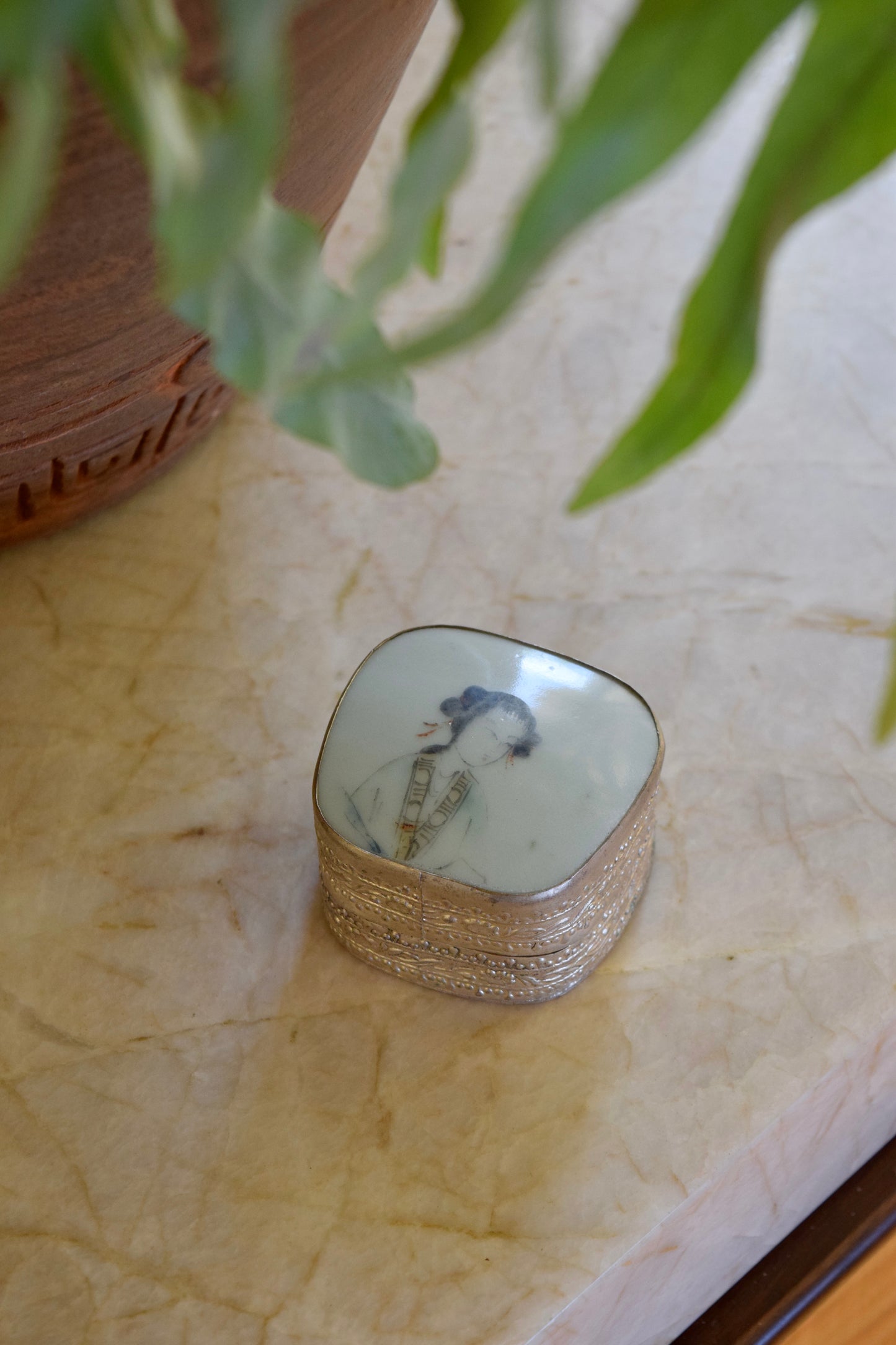 Chinese Porcelain Shard Trinket Box