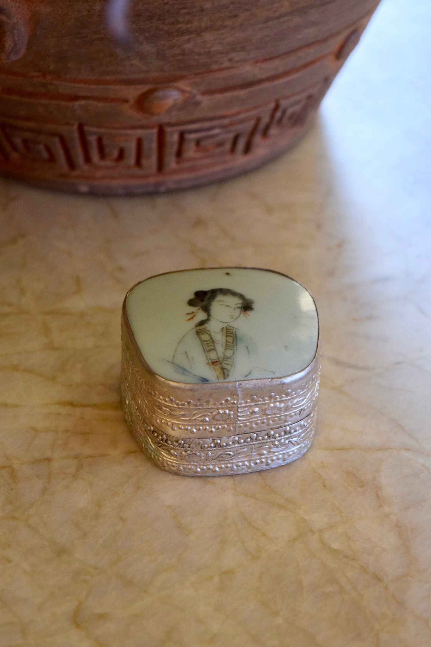 Chinese Porcelain Shard Trinket Box