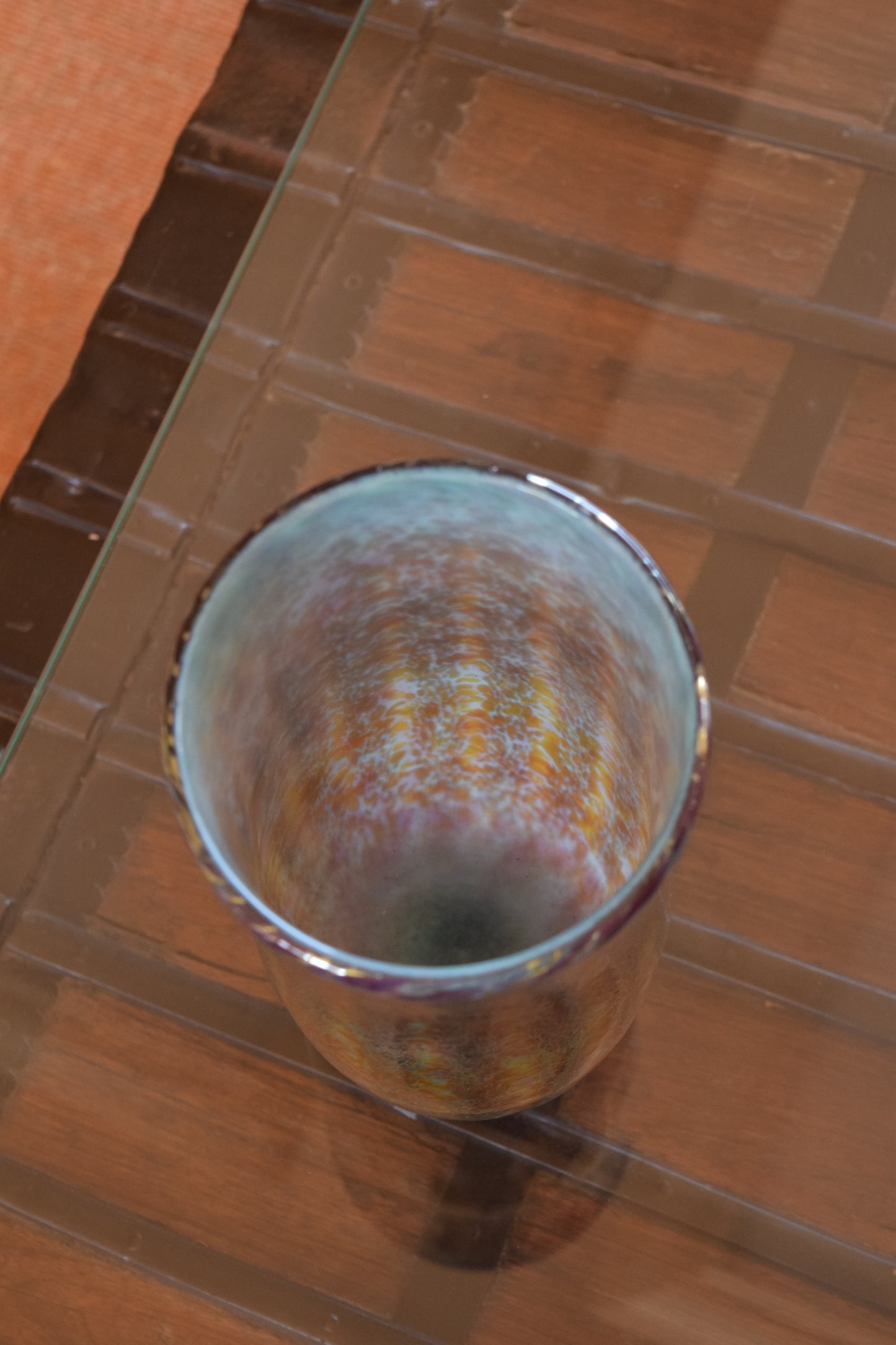 Joel Bloomberg Iridescent Art Glass Vase