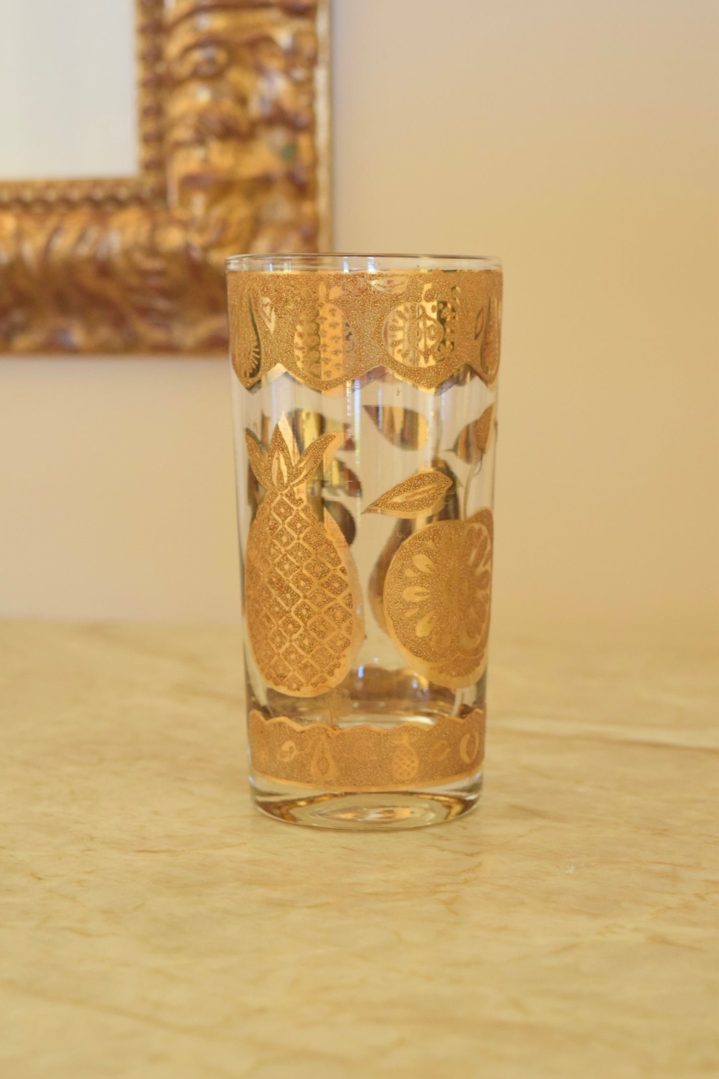 Culver "Florentine" Highball Glass with 22k Gold