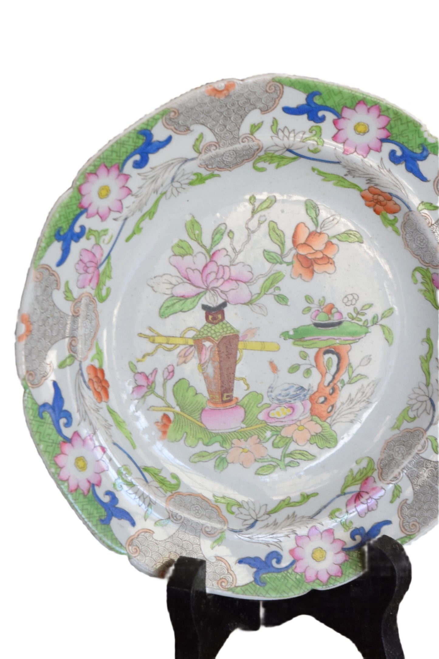 Georgian Mason's Ironstone Table & Flower Pot Pattern Plates Set