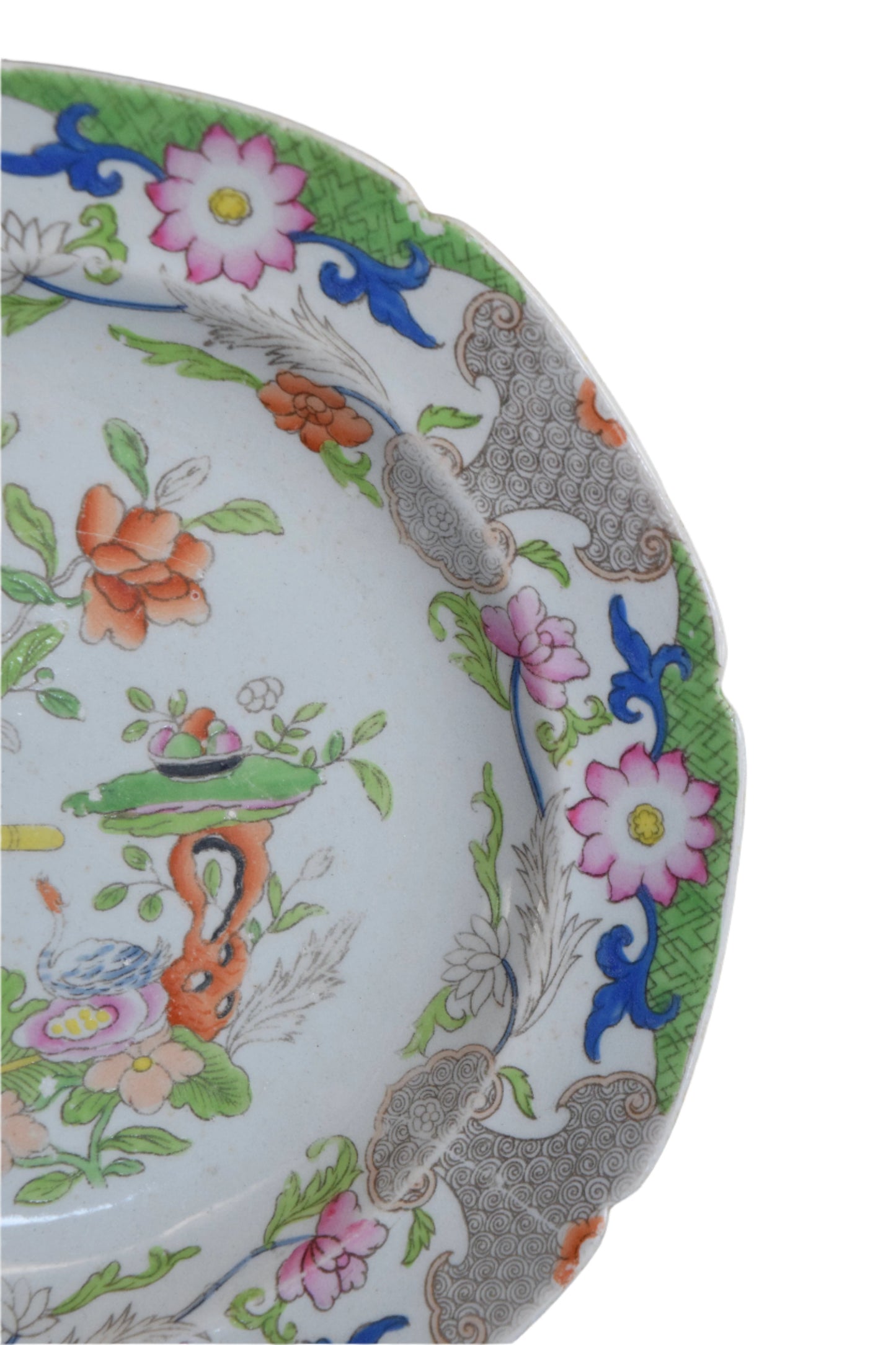 Georgian Mason's Ironstone Table & Flower Pot Pattern Plates Set
