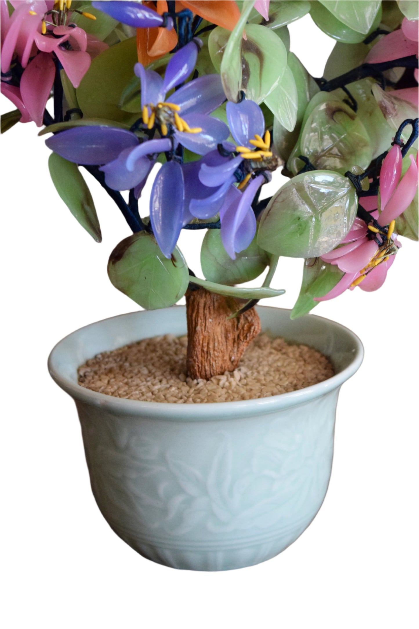 Chinese Glass Floral Bonsai Tree