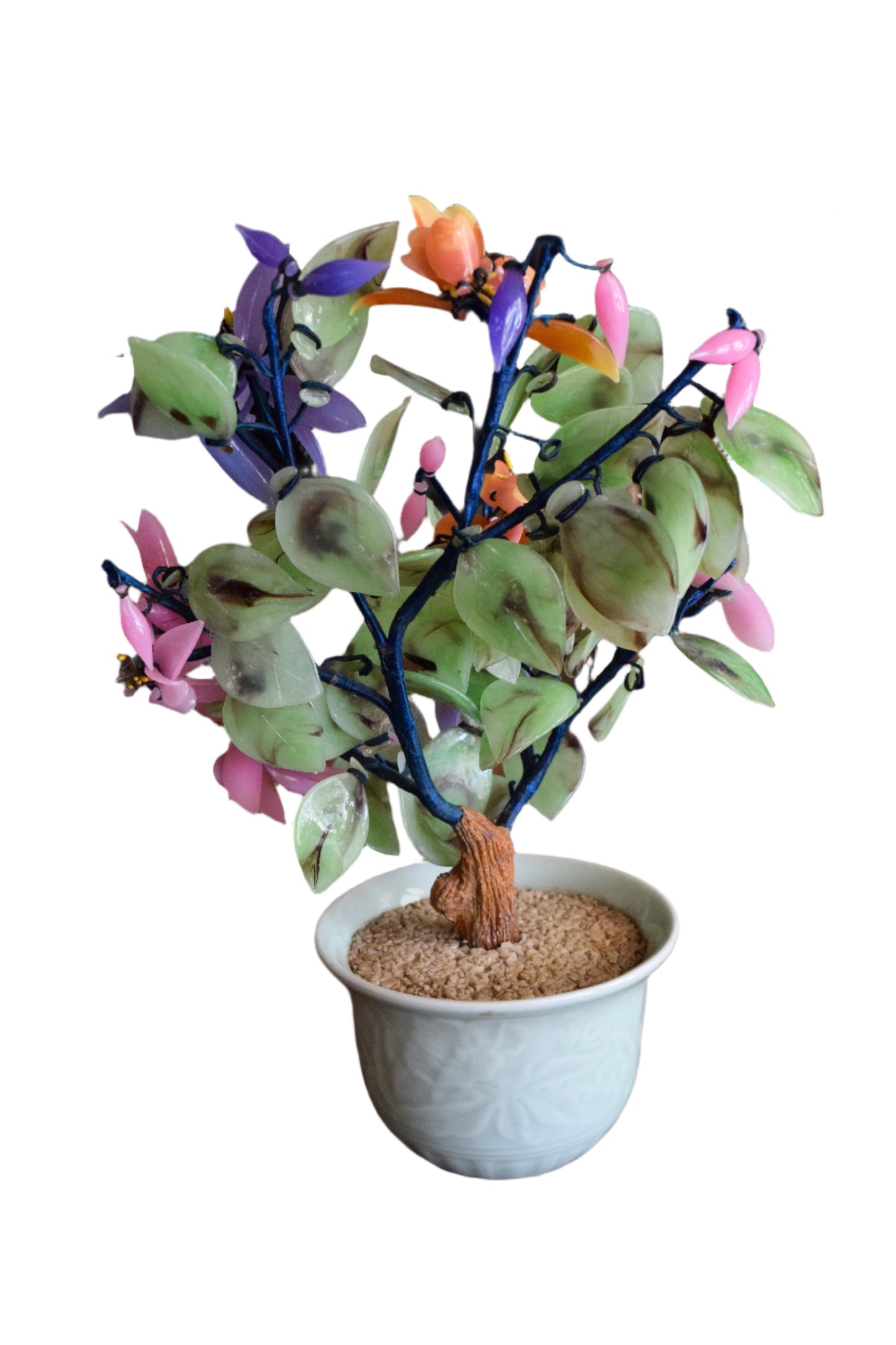 Chinese Glass Floral Bonsai Tree