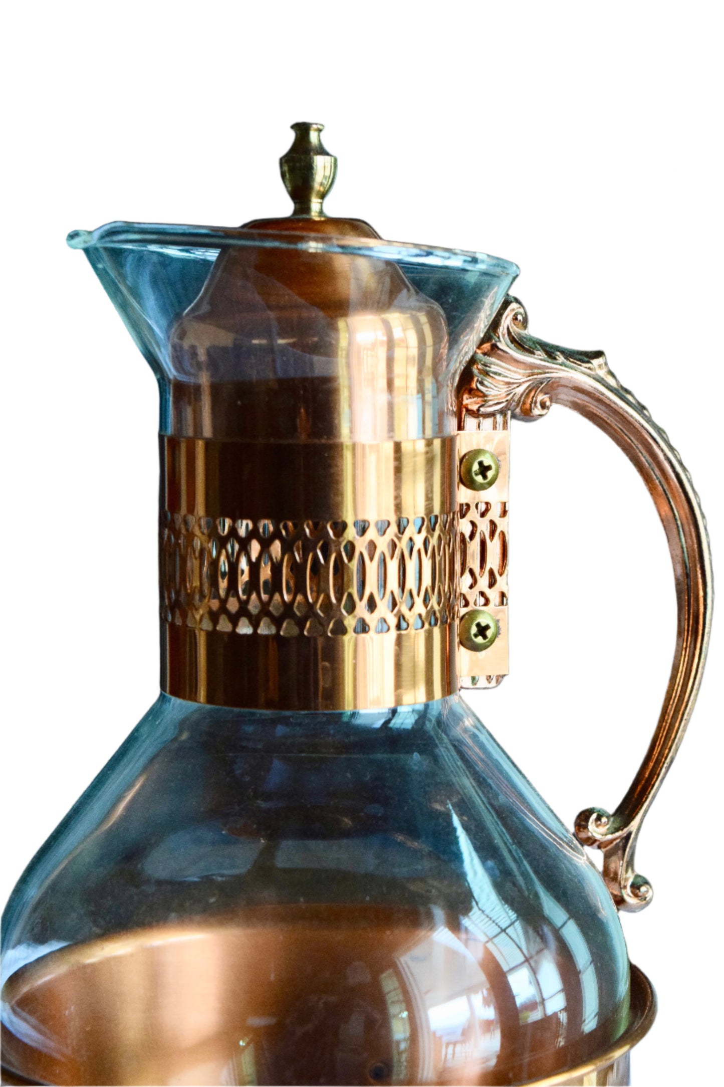 Princess House Copper and Glass Carafe Set