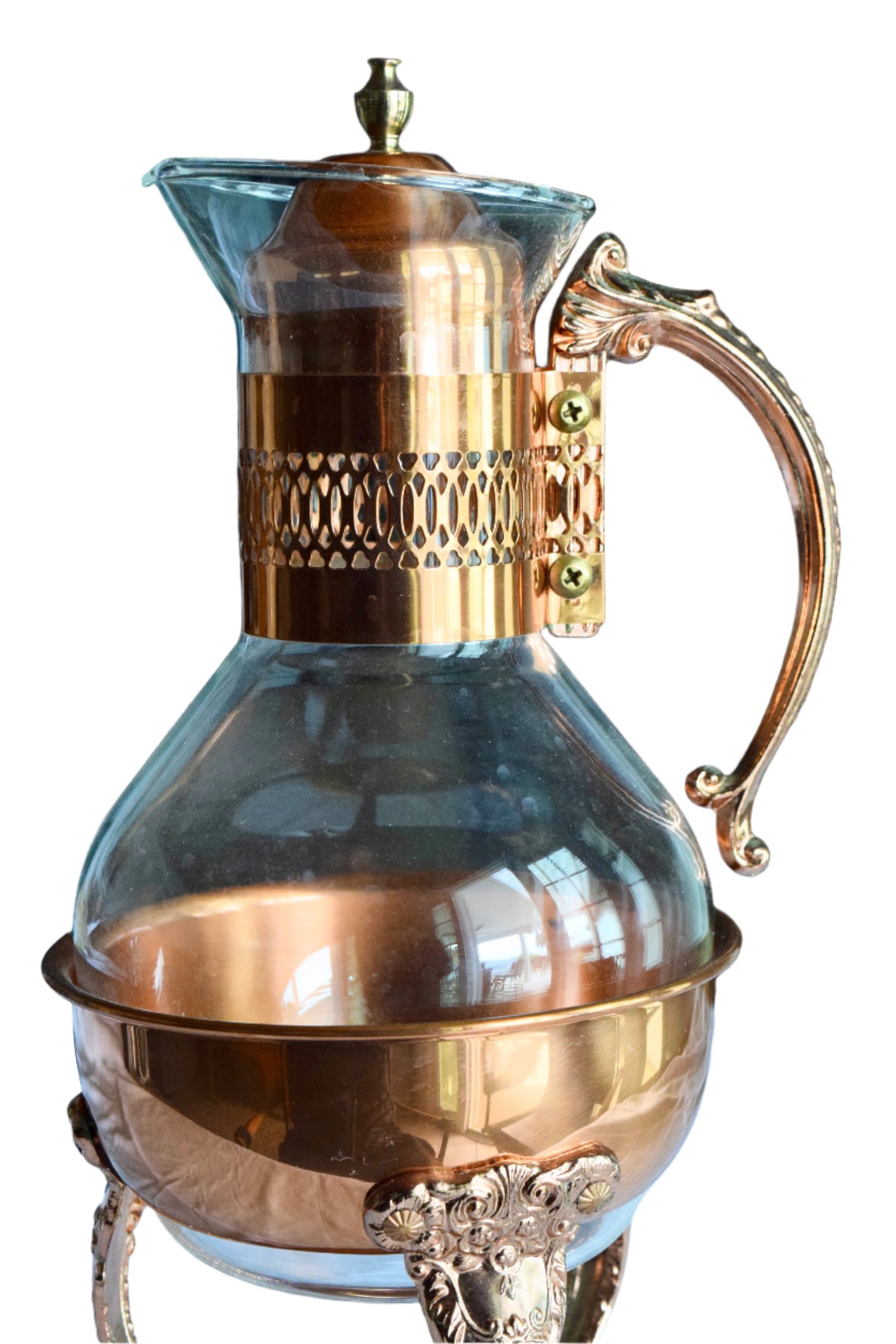 Princess House Copper and Glass Carafe Set