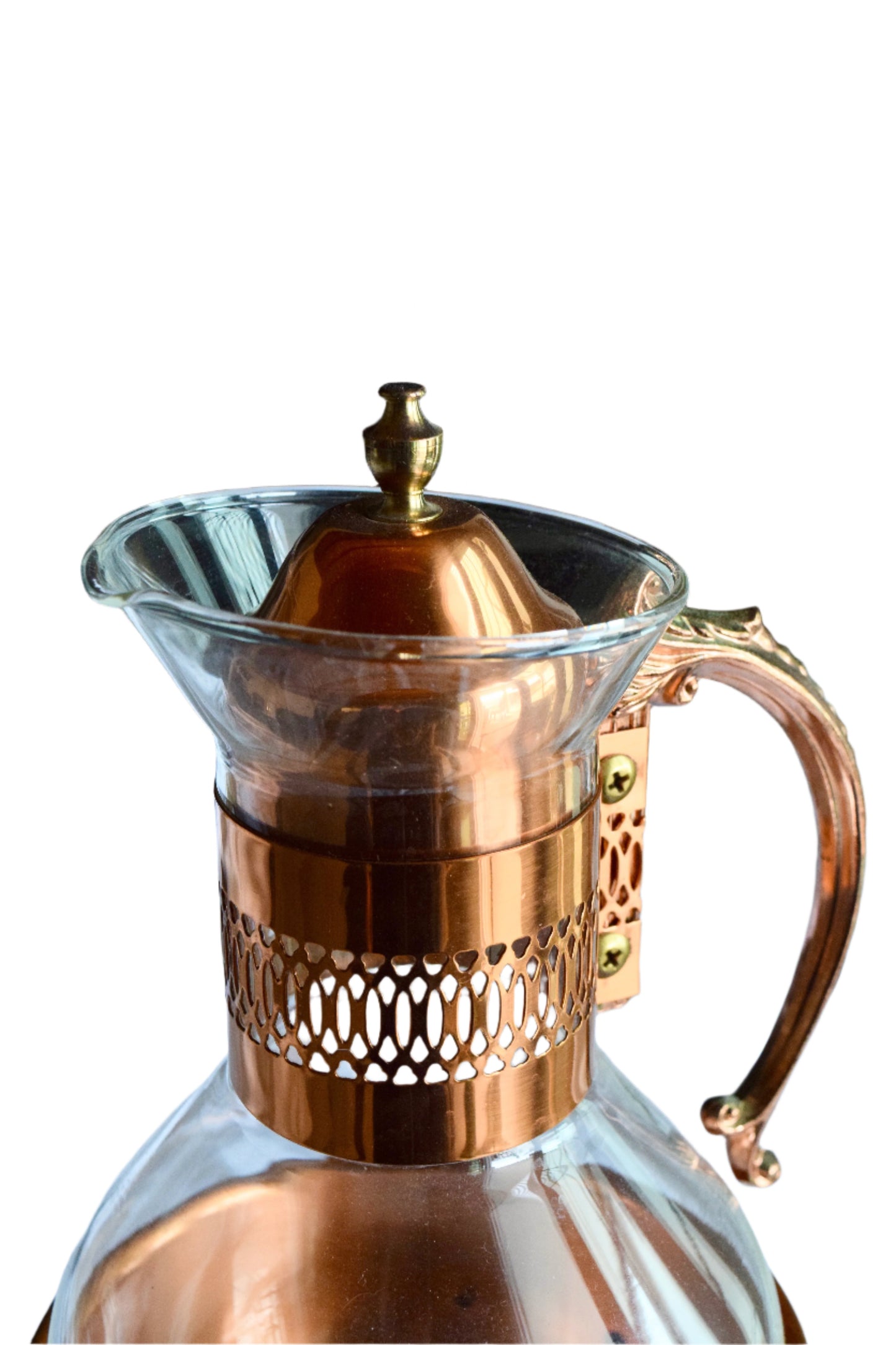 Princess House Copper and Glass Carafe Set