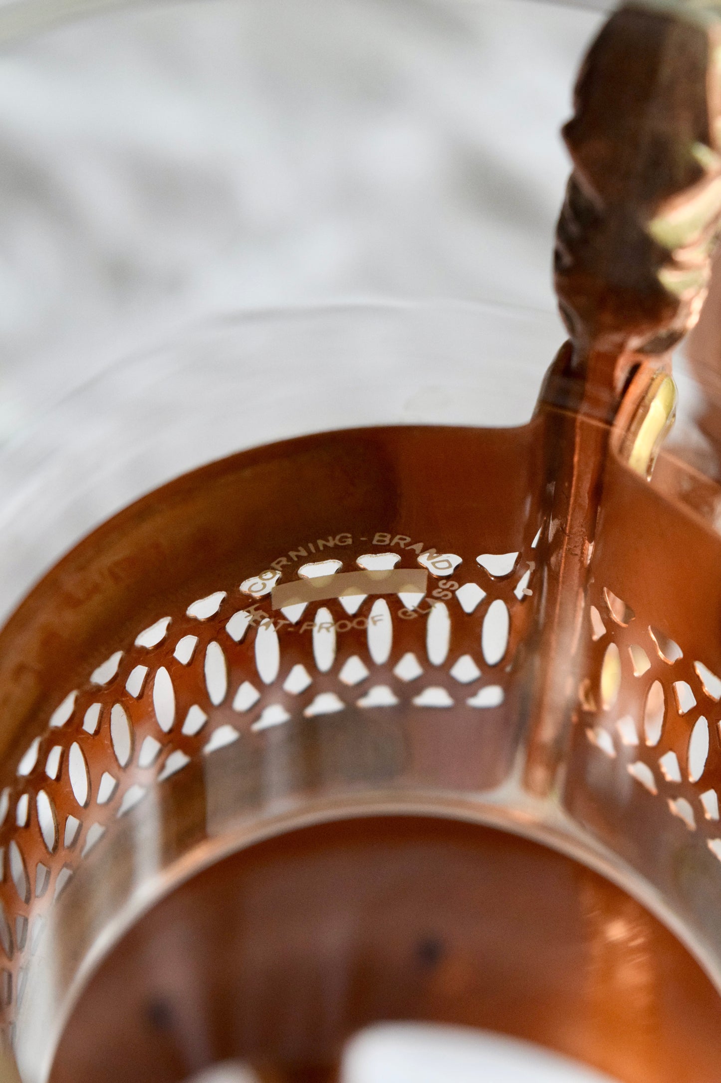Princess House Copper and Glass Carafe Set