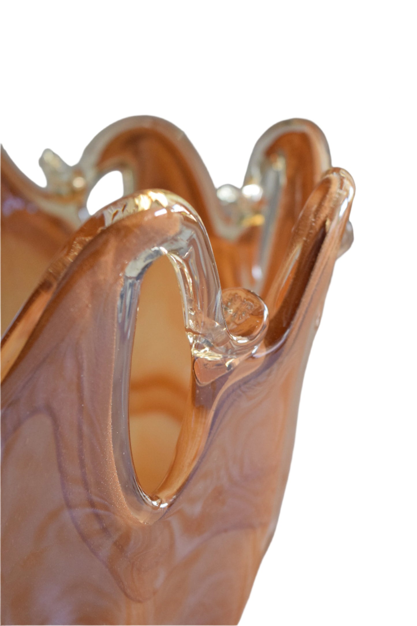 Murano Amber Glass Decorative Bowl