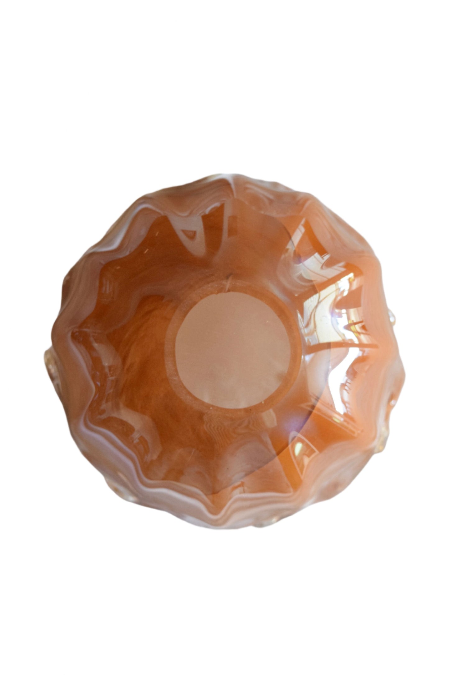 Murano Amber Glass Decorative Bowl
