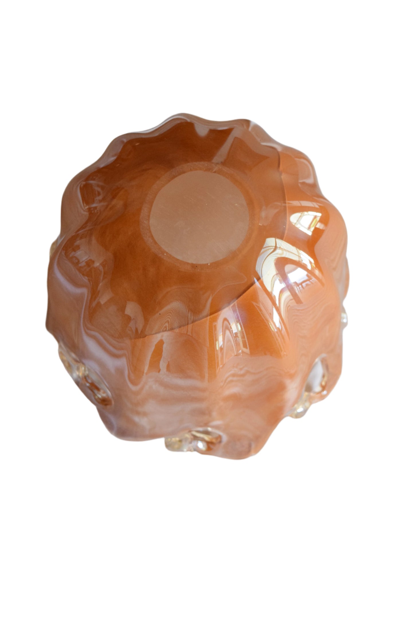 Murano Amber Glass Decorative Bowl