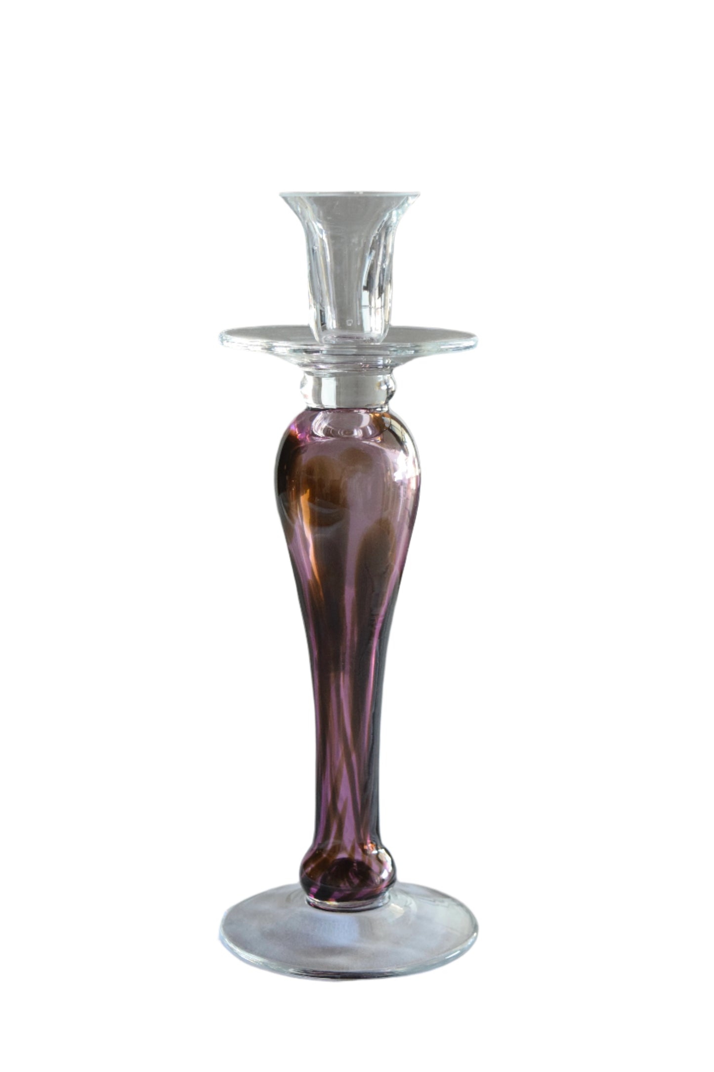 Amethyst Glass Candlestick