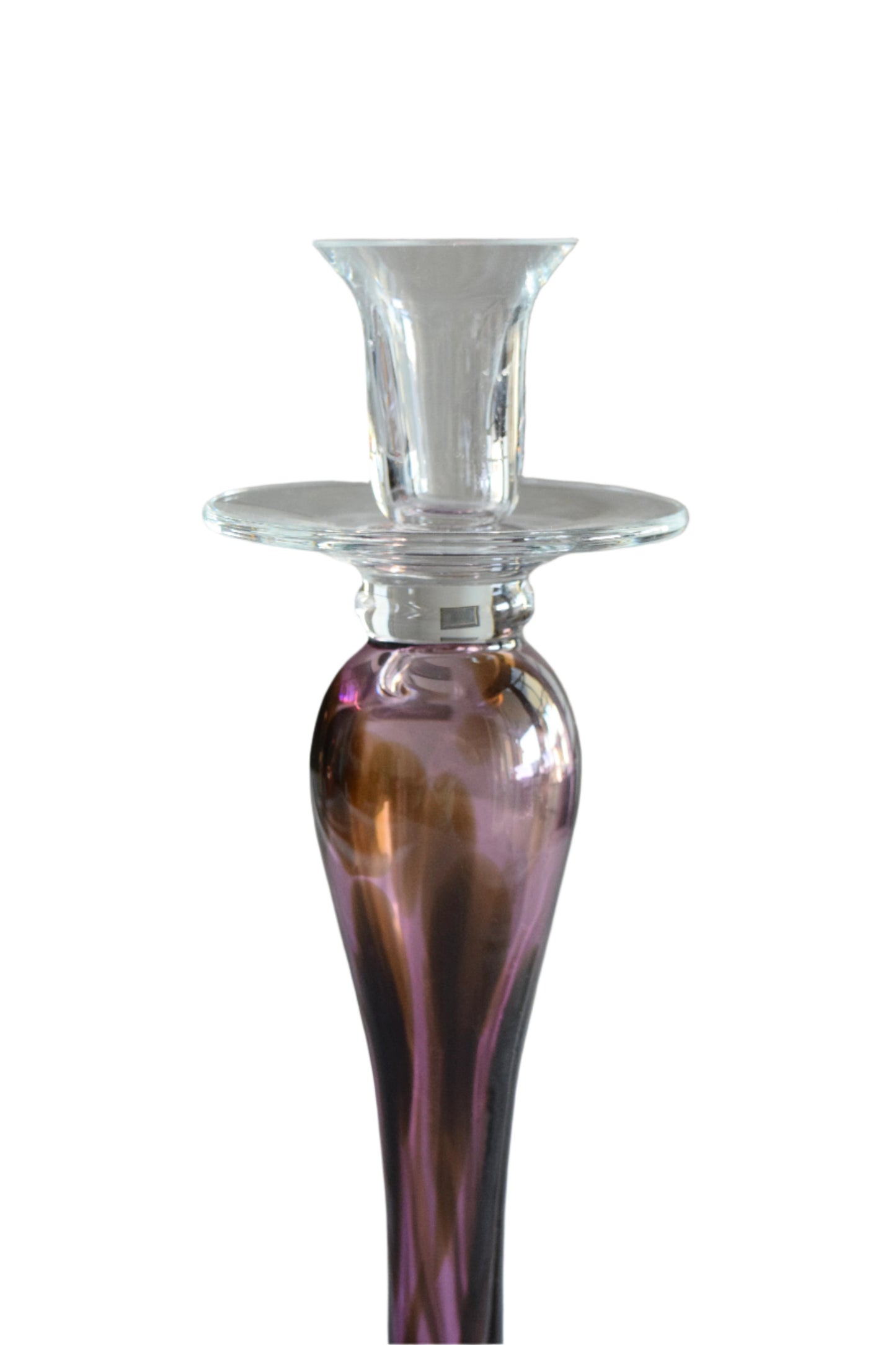 Amethyst Glass Candlestick