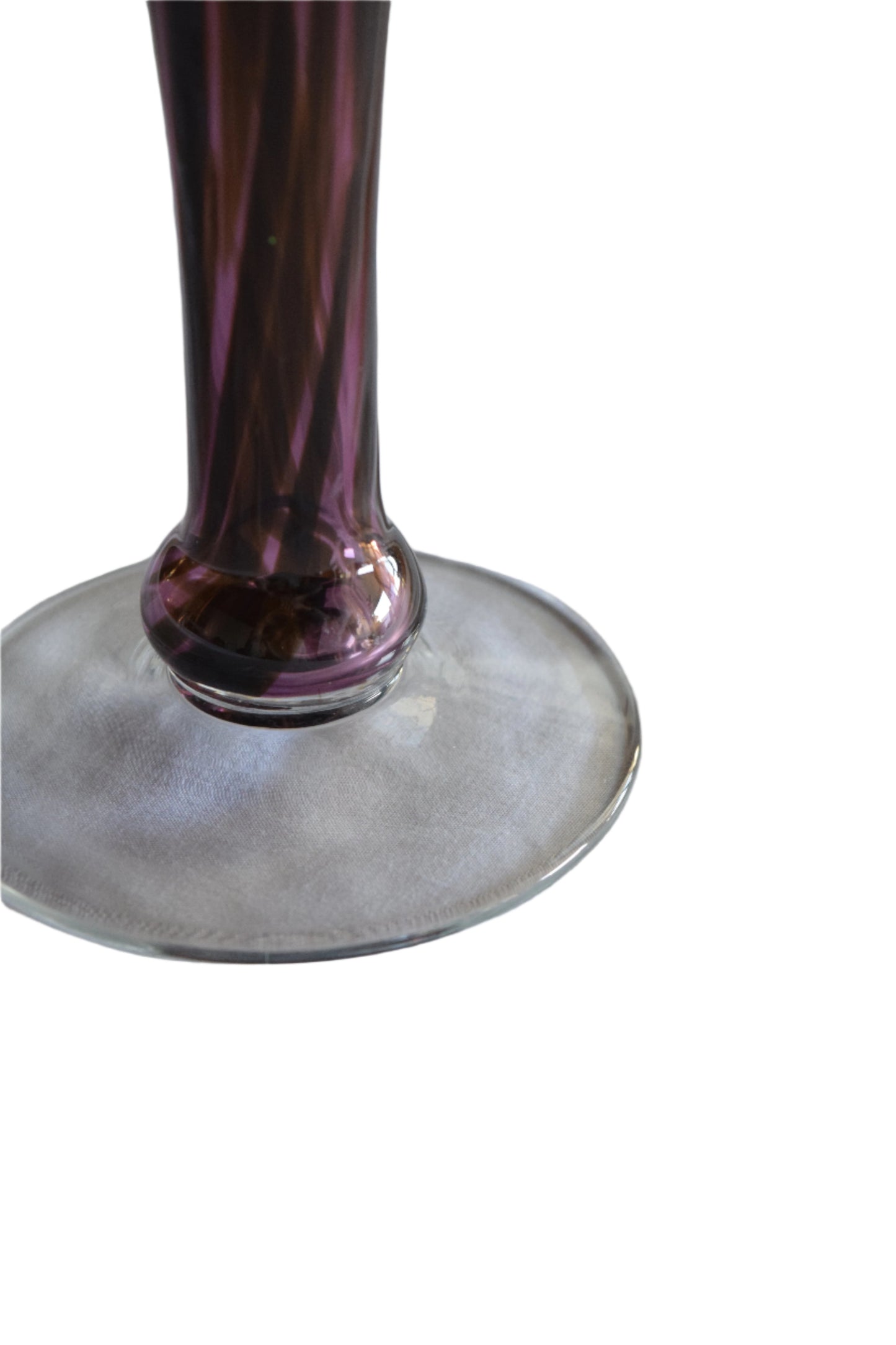 Amethyst Glass Candlestick
