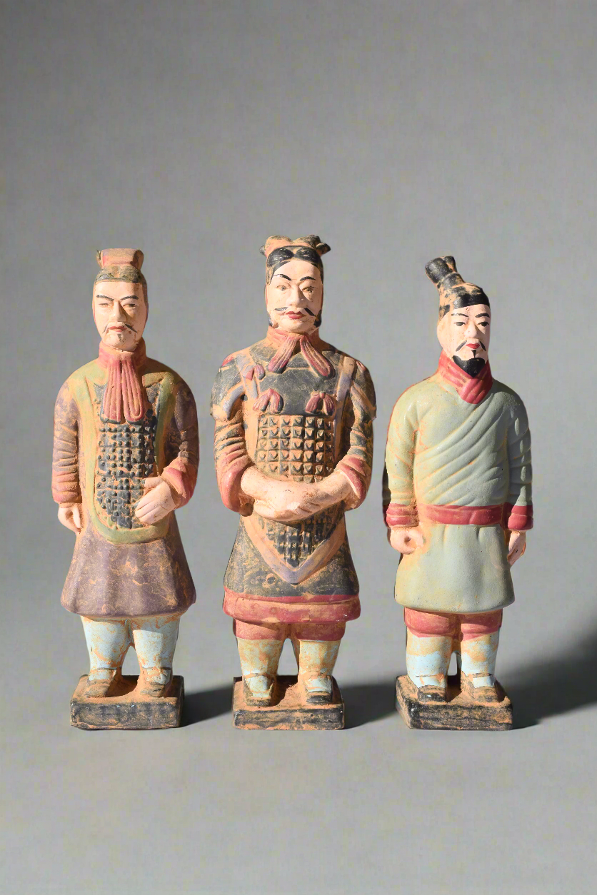 Chinese Terracotta Warrior Decorative Figures (Set of 3)