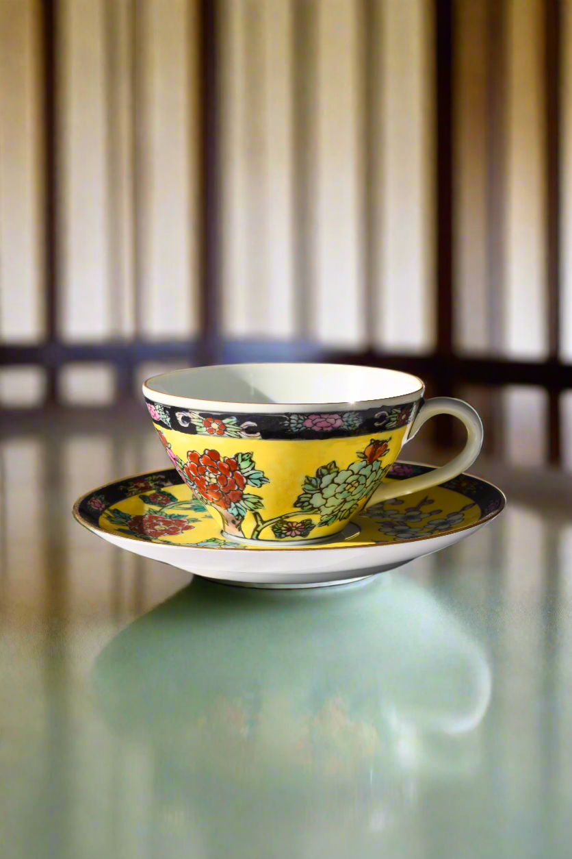 Japanese Imari Teacup and Saucer Set