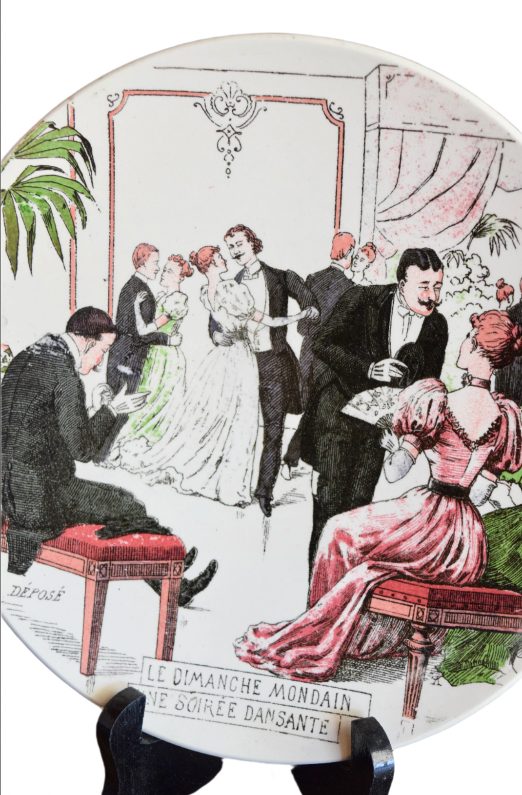 Boch Frères "Le Dimanche Mondain" Decorative Plate