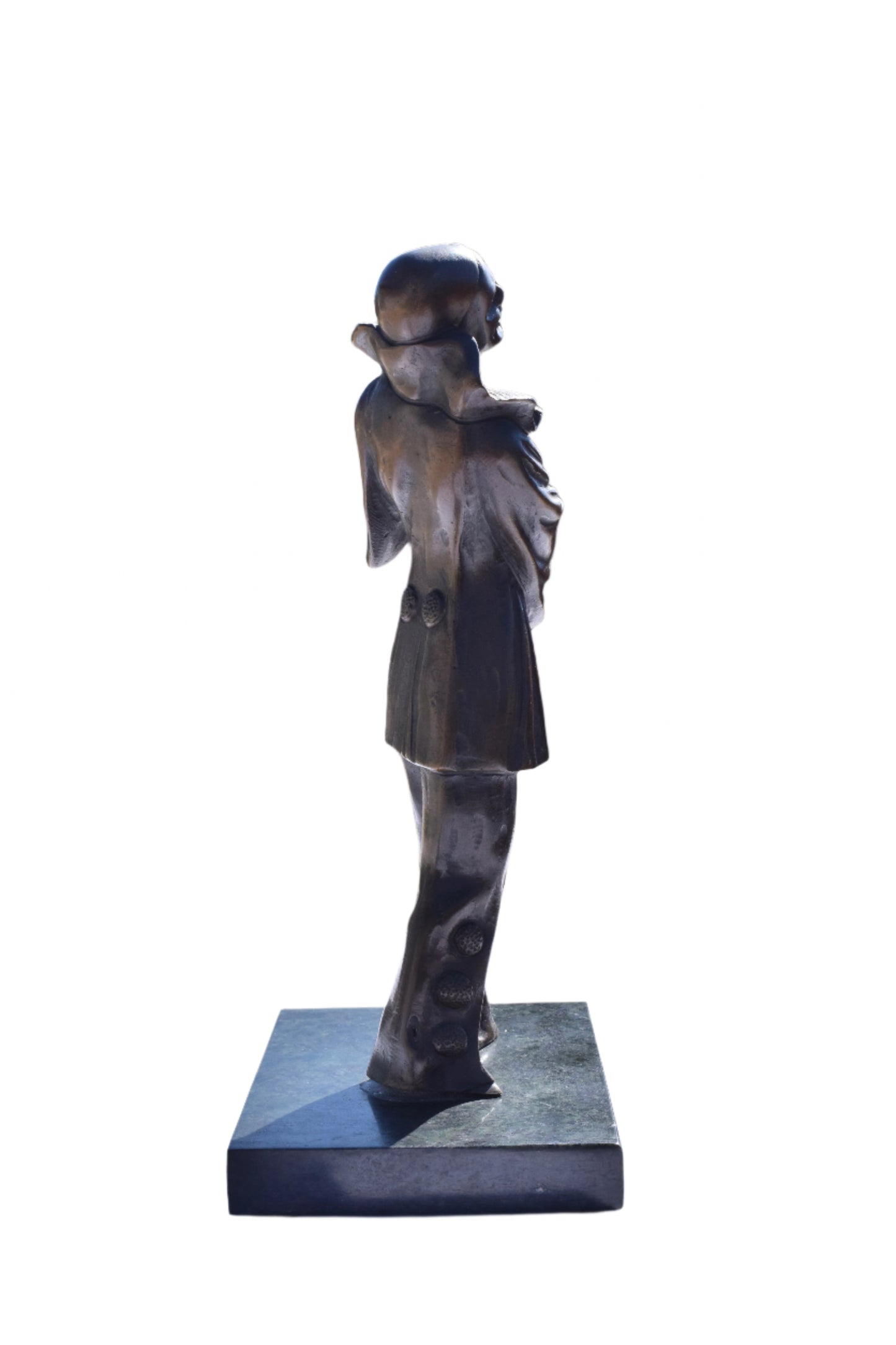 Art Deco Bronze Pierrot with Mandolin