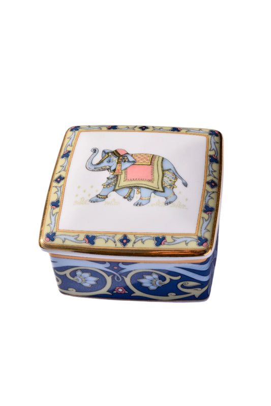 Wedgwood Blue Elephant Porcelain Trinket Box