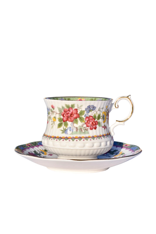 Queen's Rosina "Flower of Amaran" Teacup & Saucer Set