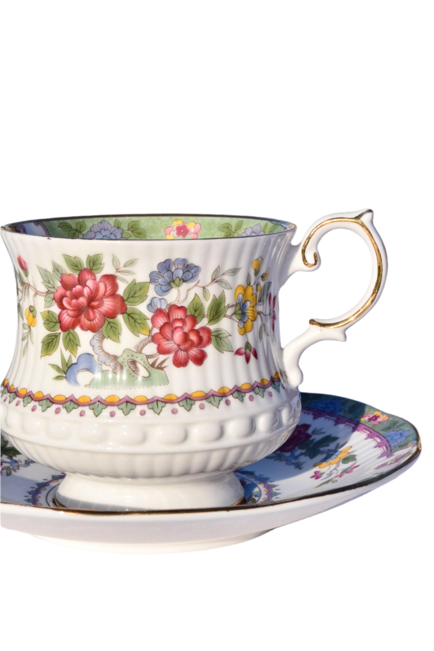 Queen's Rosina "Flower of Amaran" Teacup & Saucer Set
