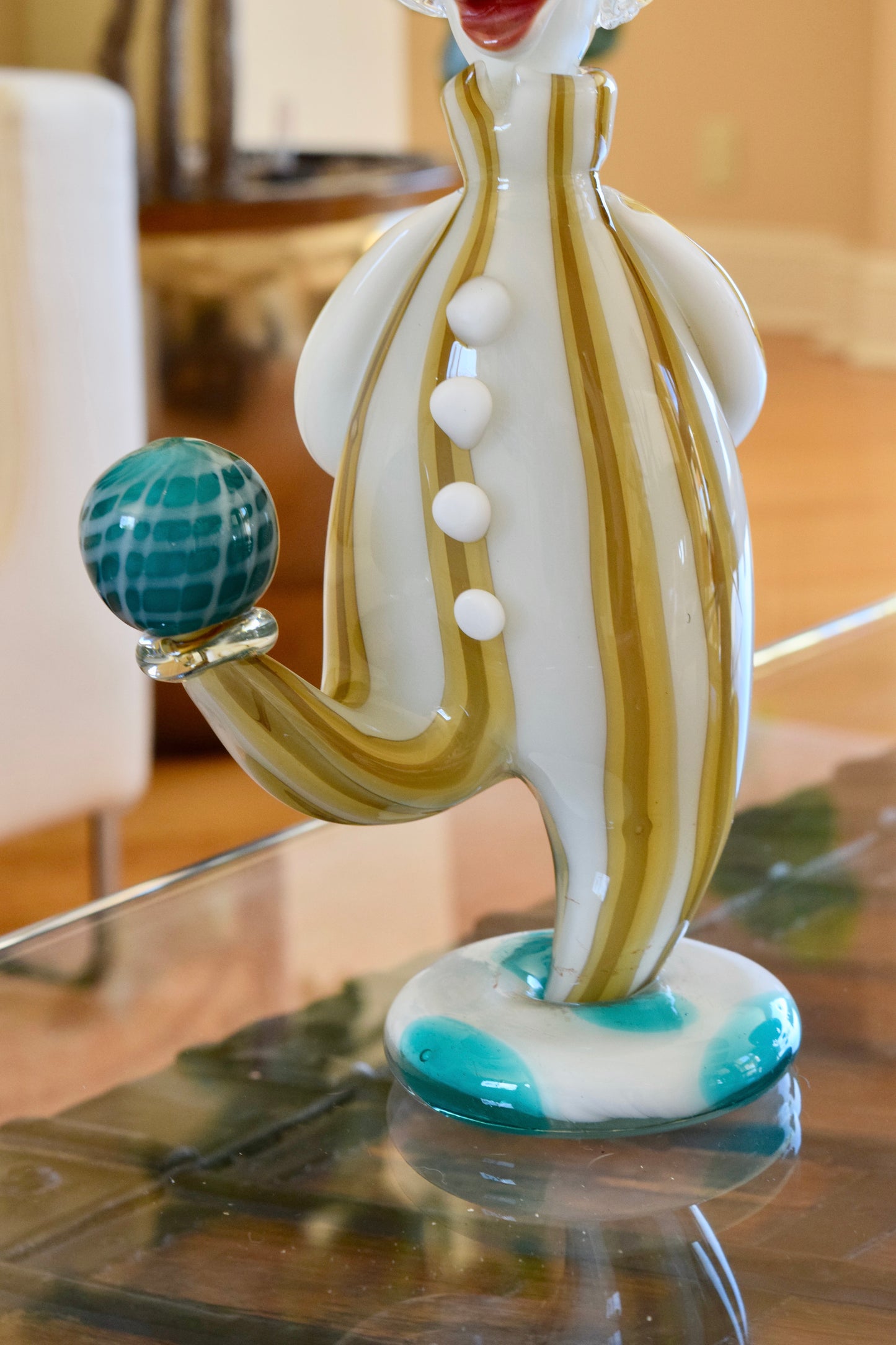 Italian Murano Clown Glass Decanter