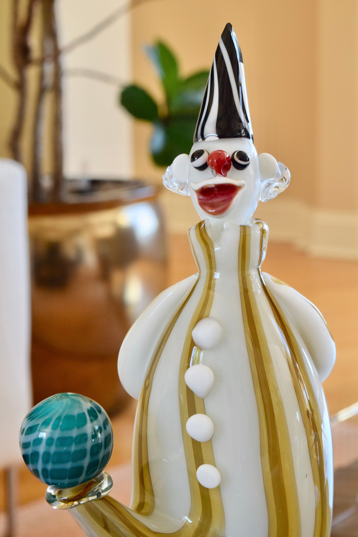 Italian Murano Clown Glass Decanter