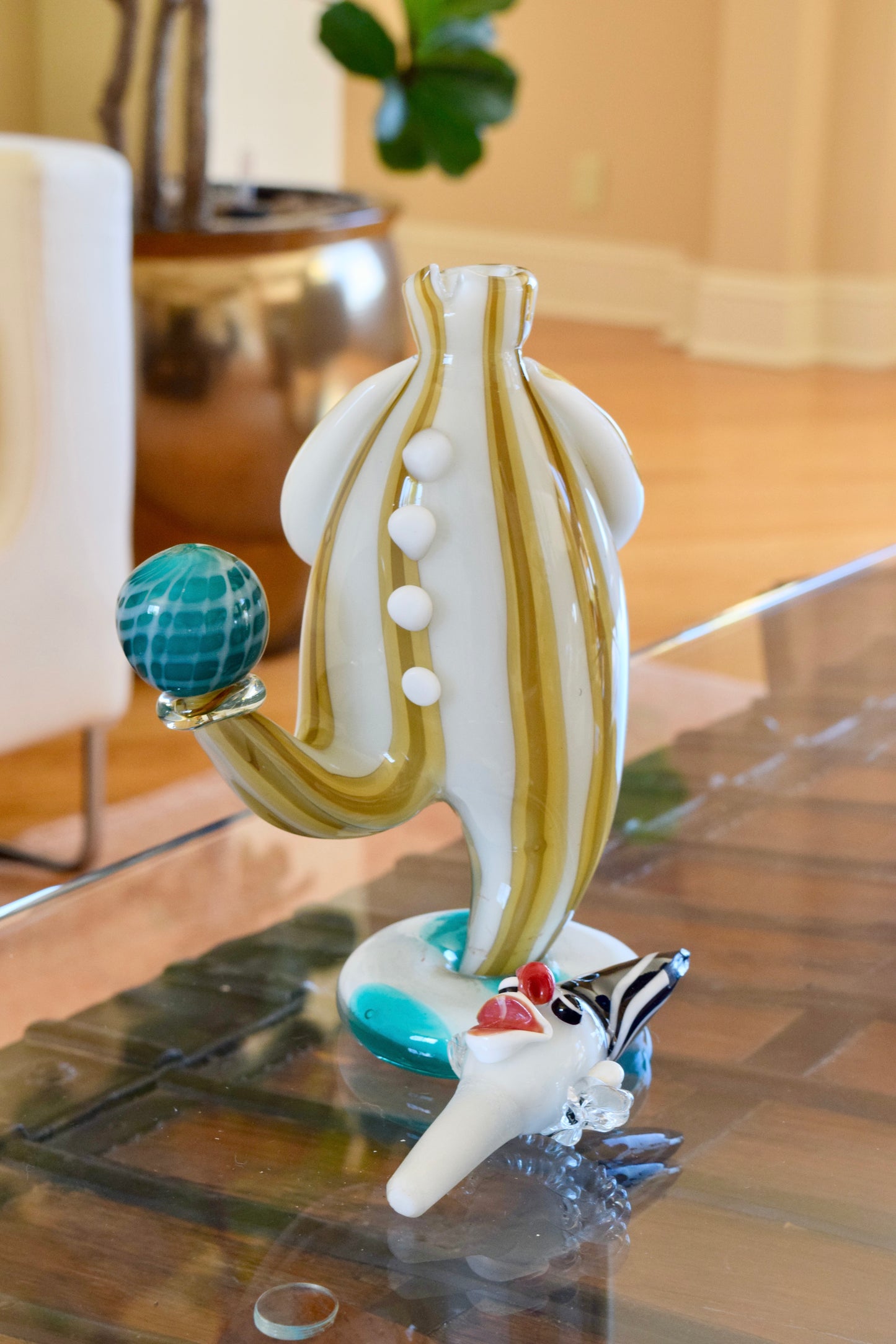 Italian Murano Clown Glass Decanter