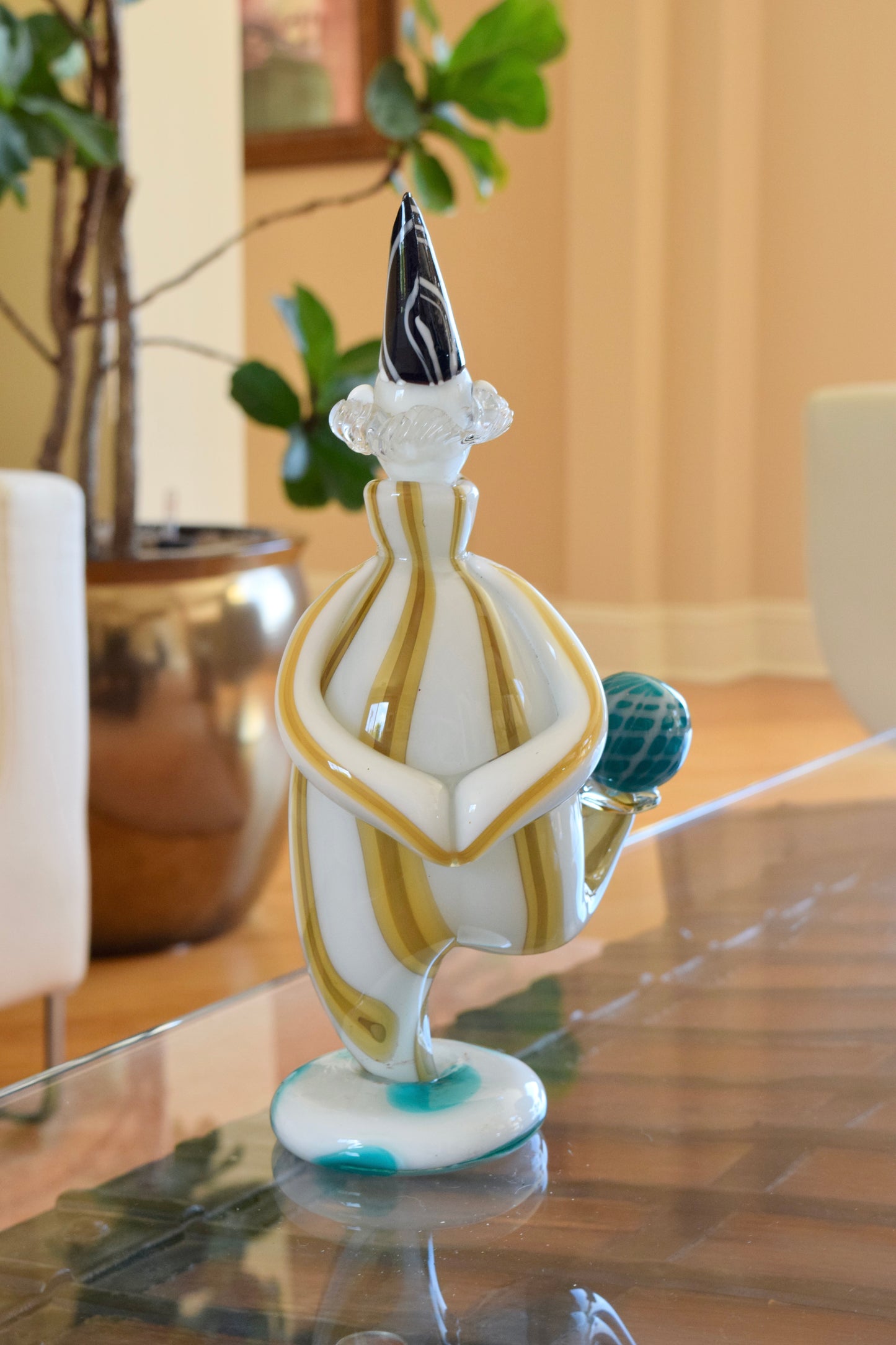 Italian Murano Clown Glass Decanter