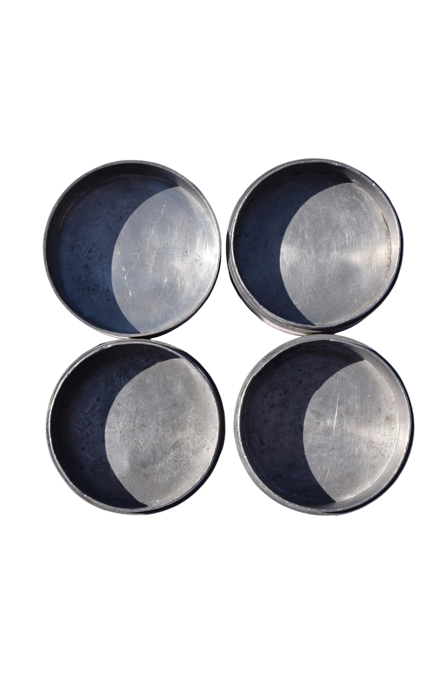 Chinese Pewter Four-Tier Stacking Sweetmeat Box