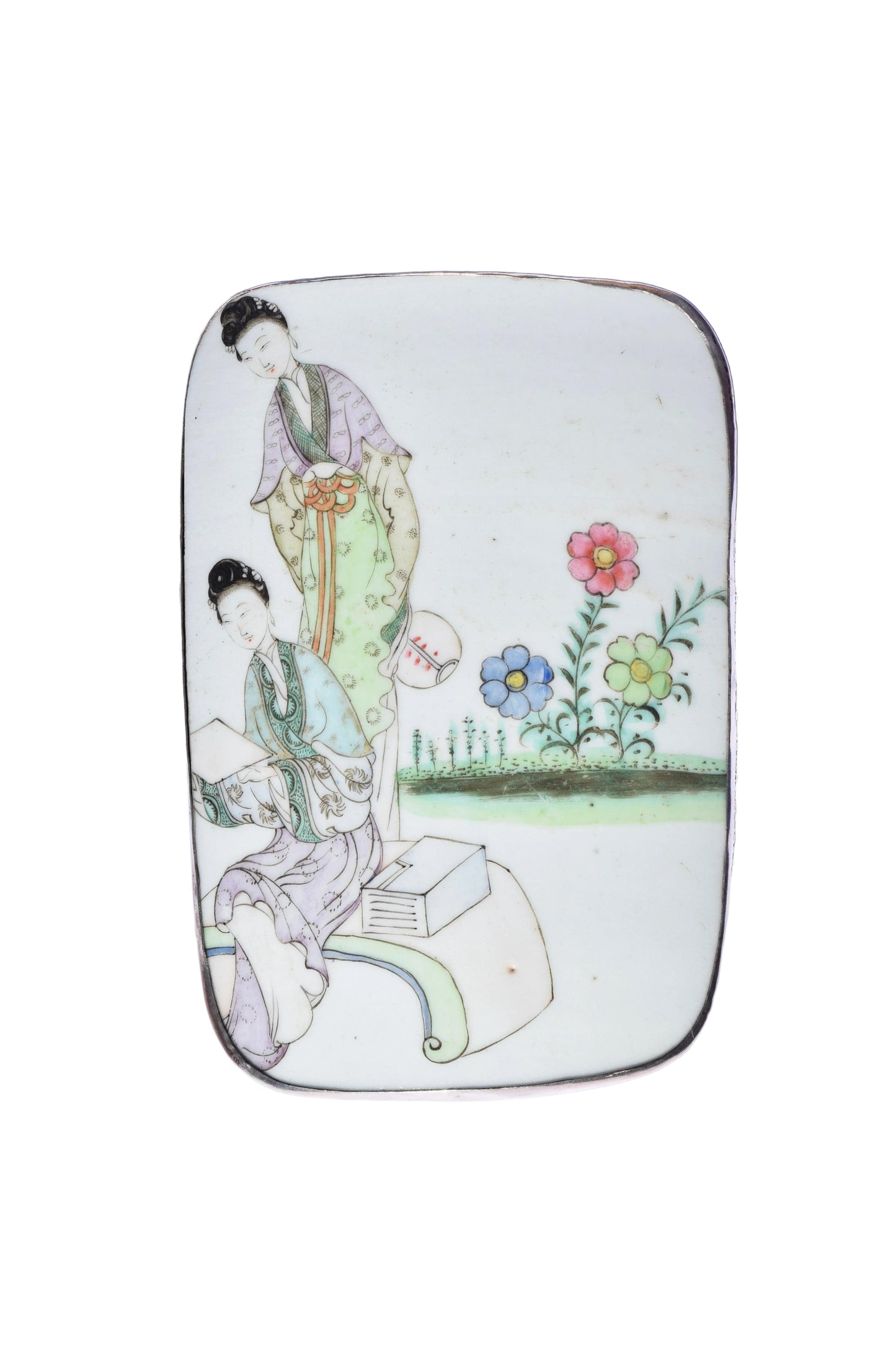 Chinese Famille Rose Porcelain Shard Box
