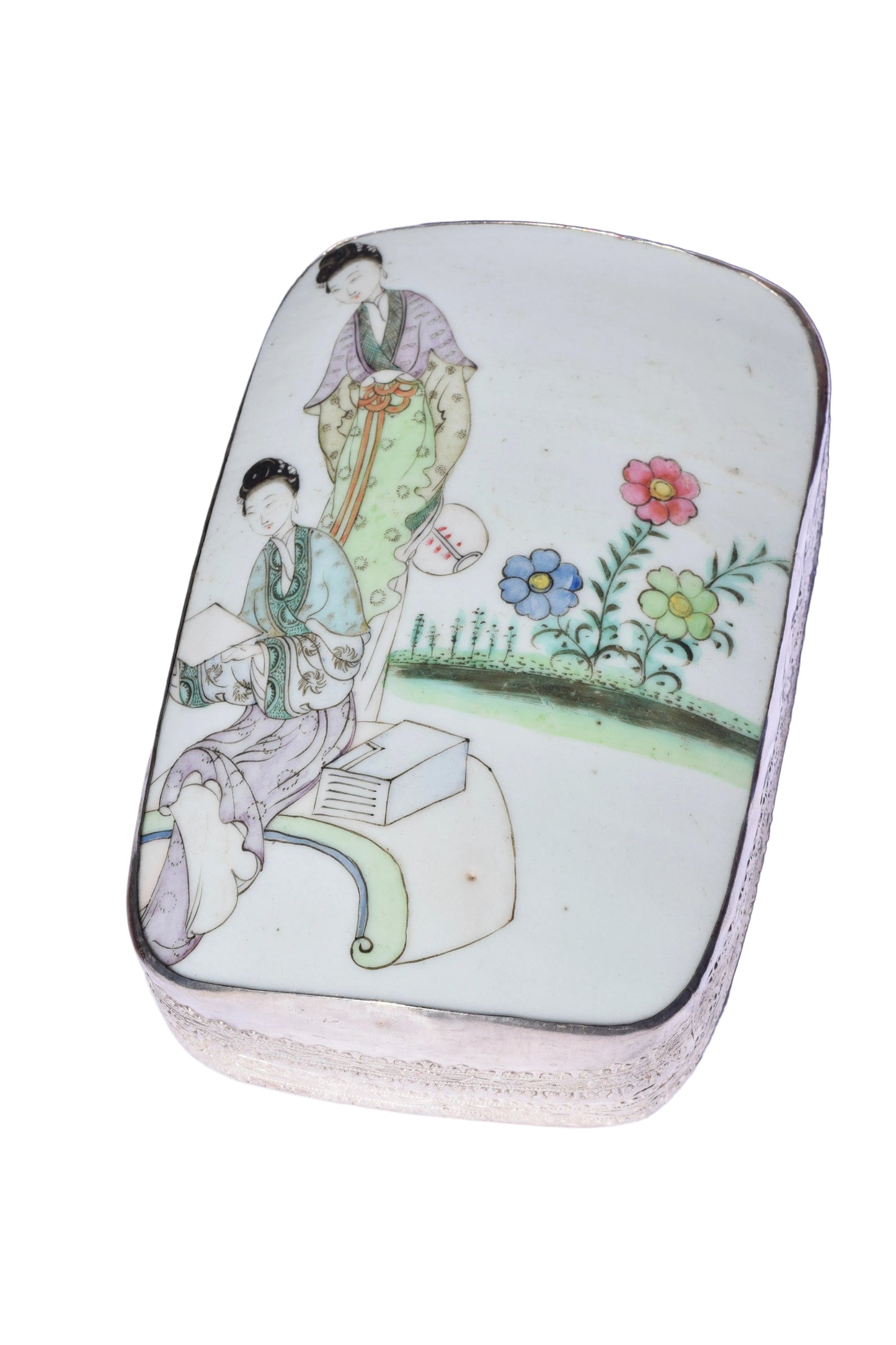 Chinese Famille Rose Porcelain Shard Box