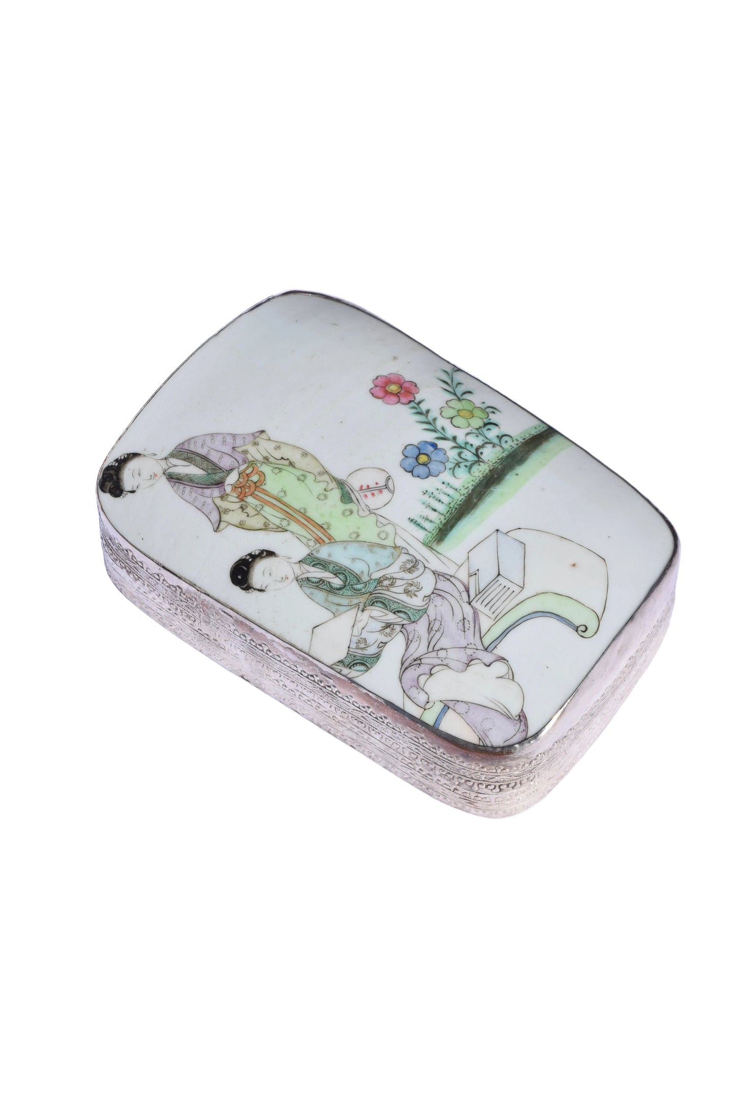 Chinese Famille Rose Porcelain Shard Box