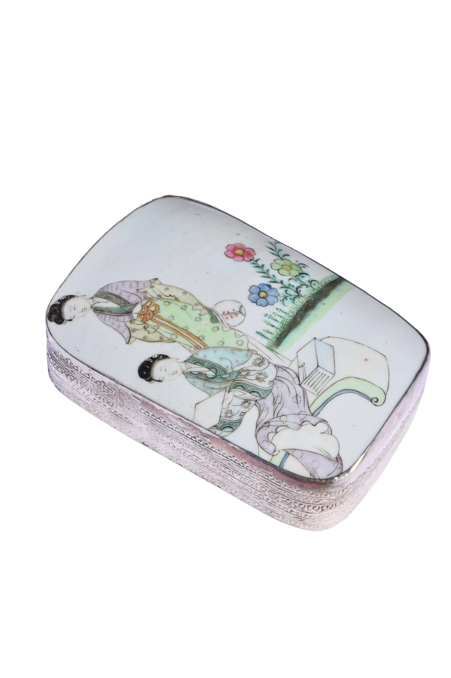 Chinese Famille Rose Porcelain Shard Box