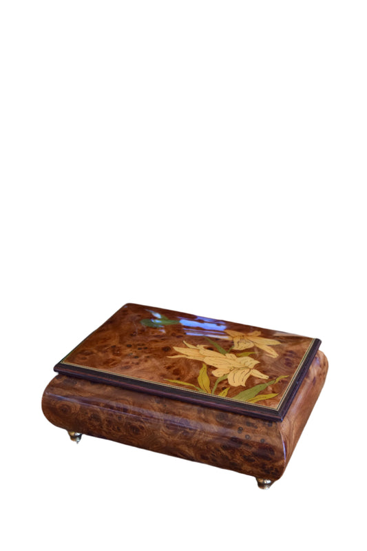 Italian Sorrento Inlaid Hummingbird Musical Box