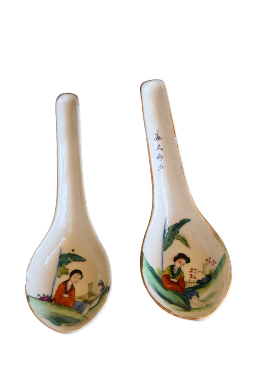 Republic Period Chinese Porcelain Spoons